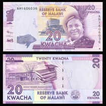 (Africa)New UNC Malawi 20 Kwacha African Banknote Foreign Coin Fidelity