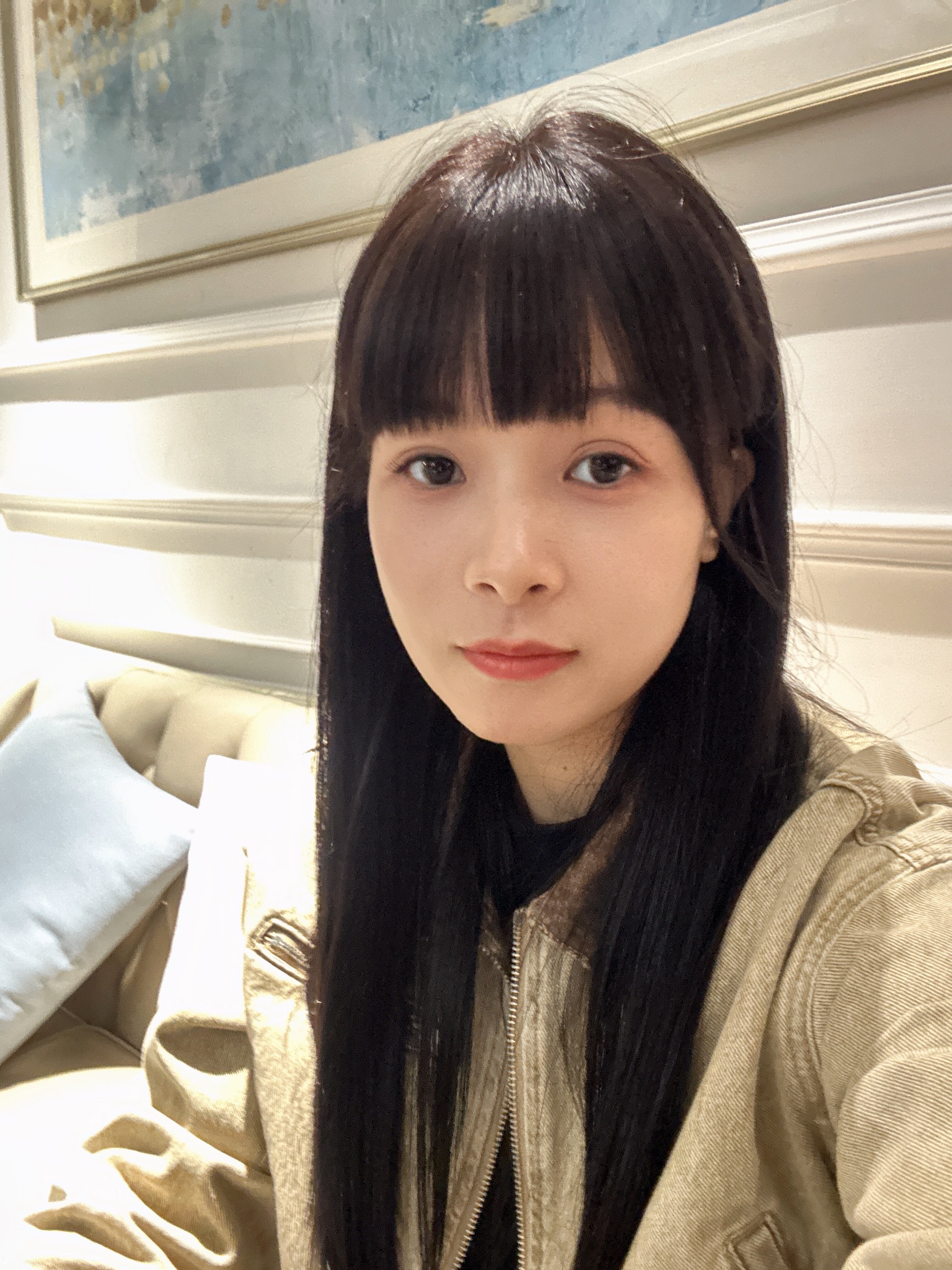真我黑长直漫画齐刘海假发套 全真发整顶设计 自然隐形无痕贴合 长发飘逸顺滑