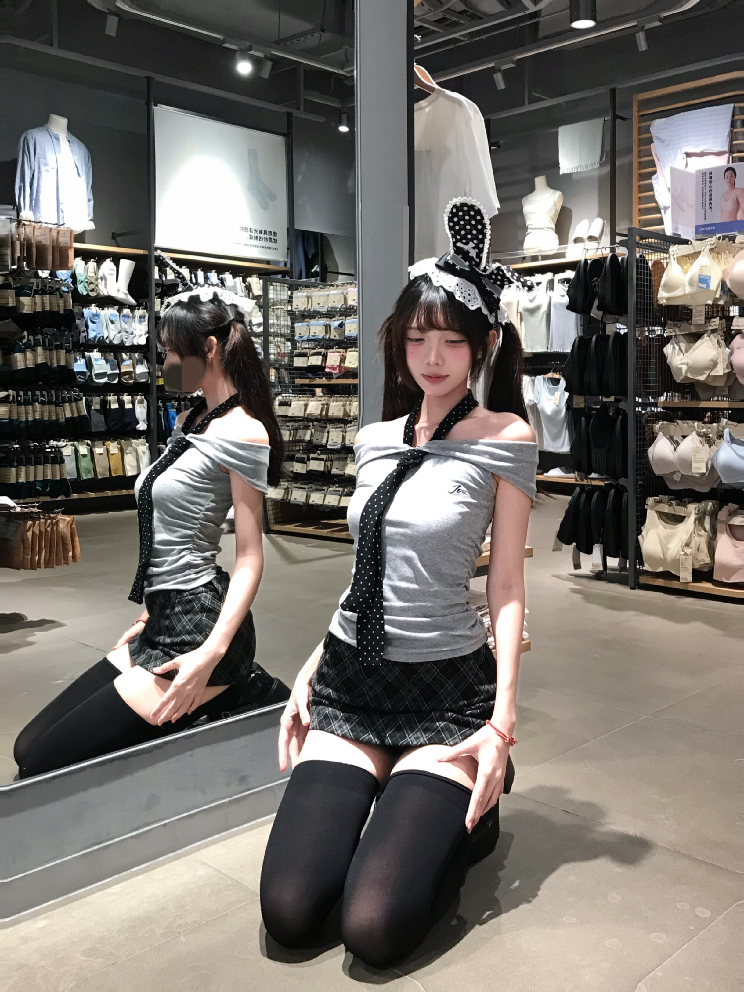 SiCii复古韩系低腰包臀裙 格纹短裙显瘦辣妹风 防走光侧拉链毛呢质感高级