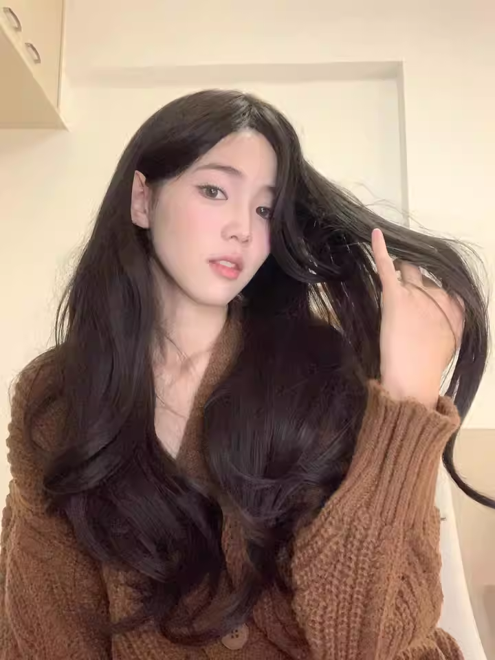 真我整顶全头套假发 大波浪卷发自然蓬松 蕾丝无痕隐形不露边 真发材质可烫染造型