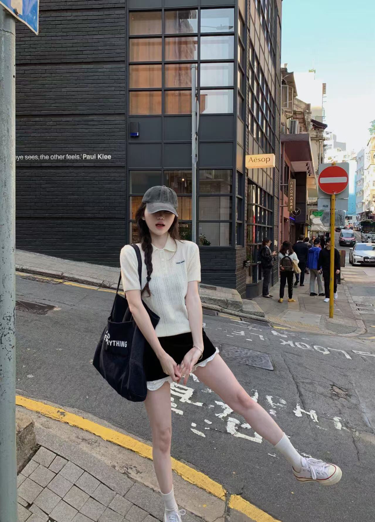 Fbb limit【高智女友】经典POLO针织衫 羊绒羊毛混纺柔软保暖