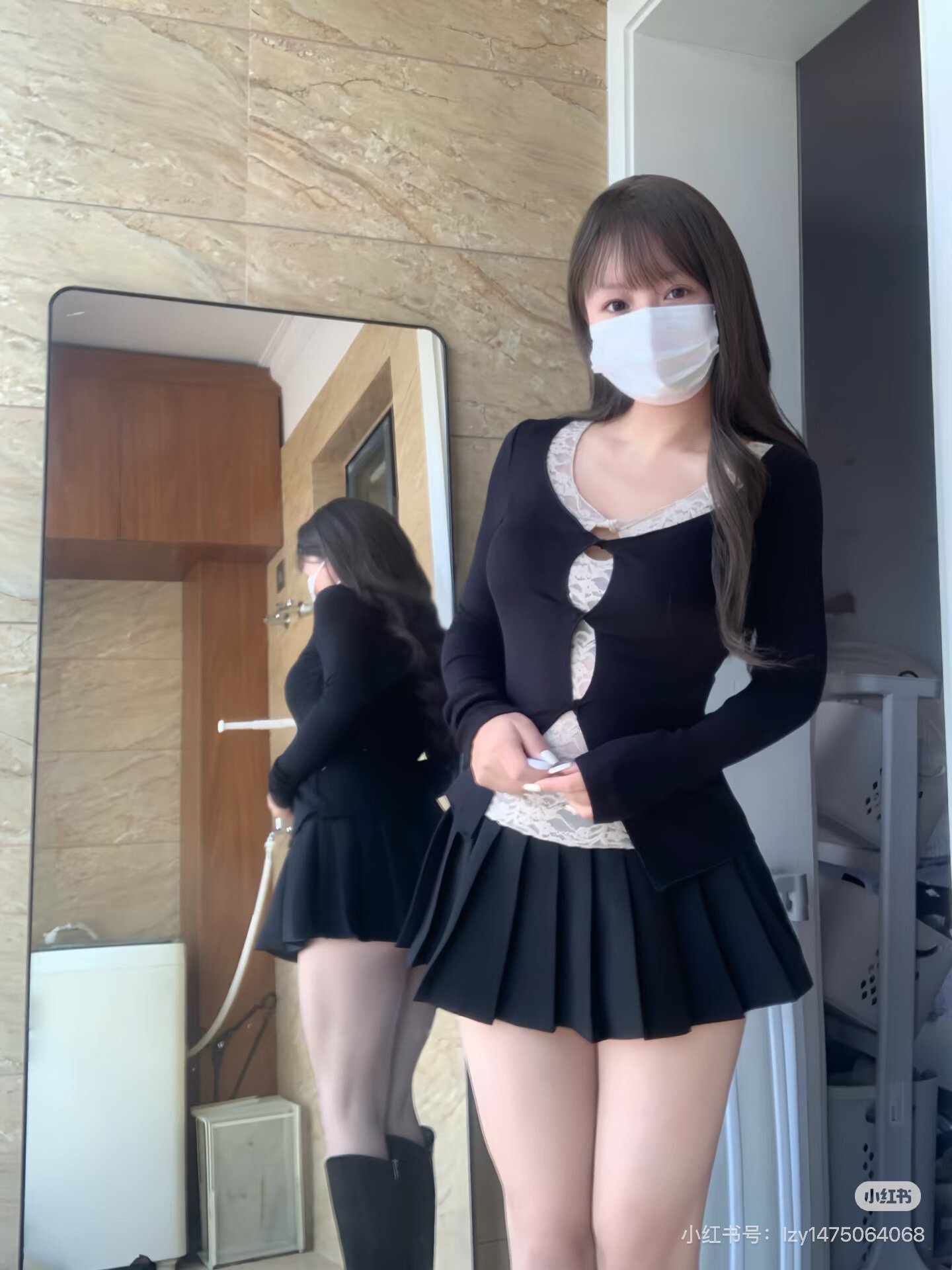 Tongiiuu洛可Betty假两件蕾丝针织衫 修身长袖显瘦百搭 内搭打底或单穿都时髦