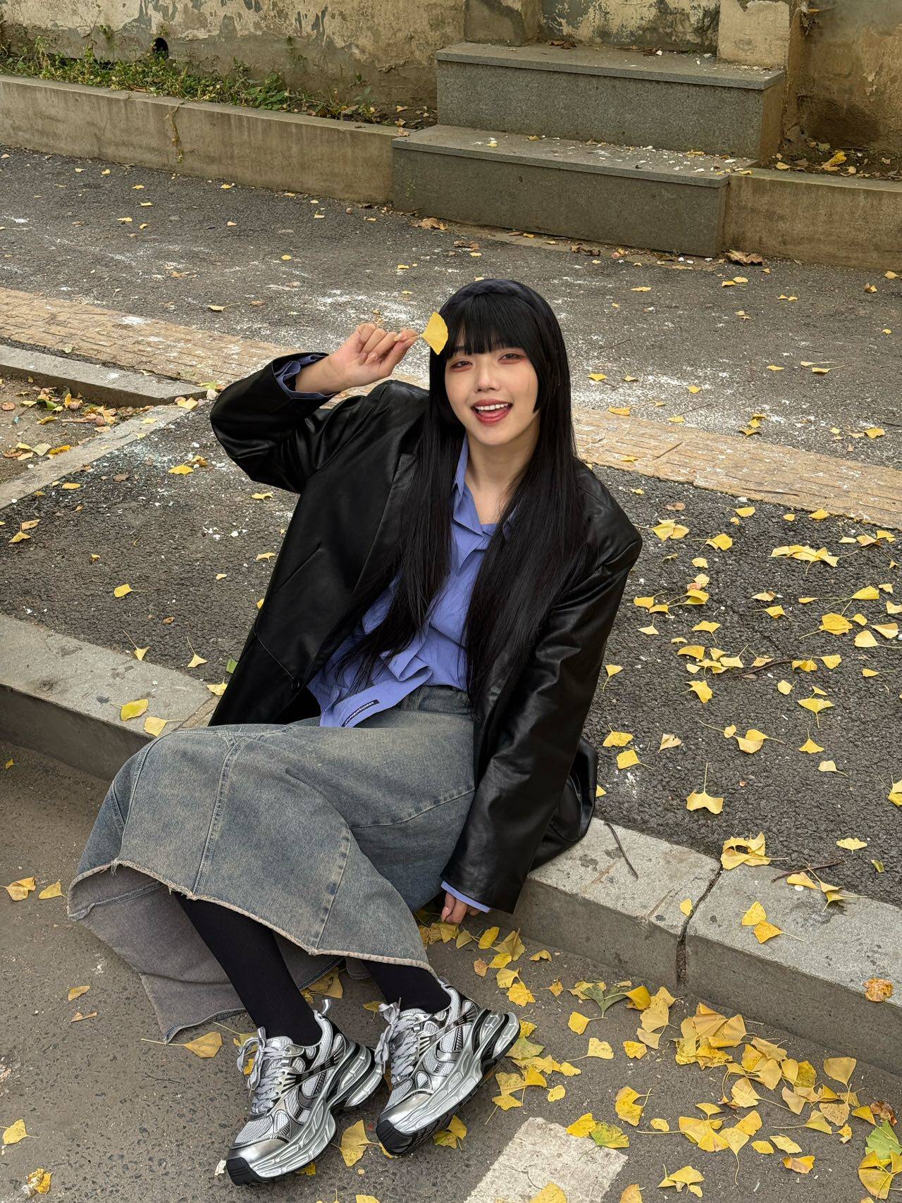 迪丽热巴同款骆驼银月老爹鞋 银色厚底设计拉长比例 增高显瘦不累脚