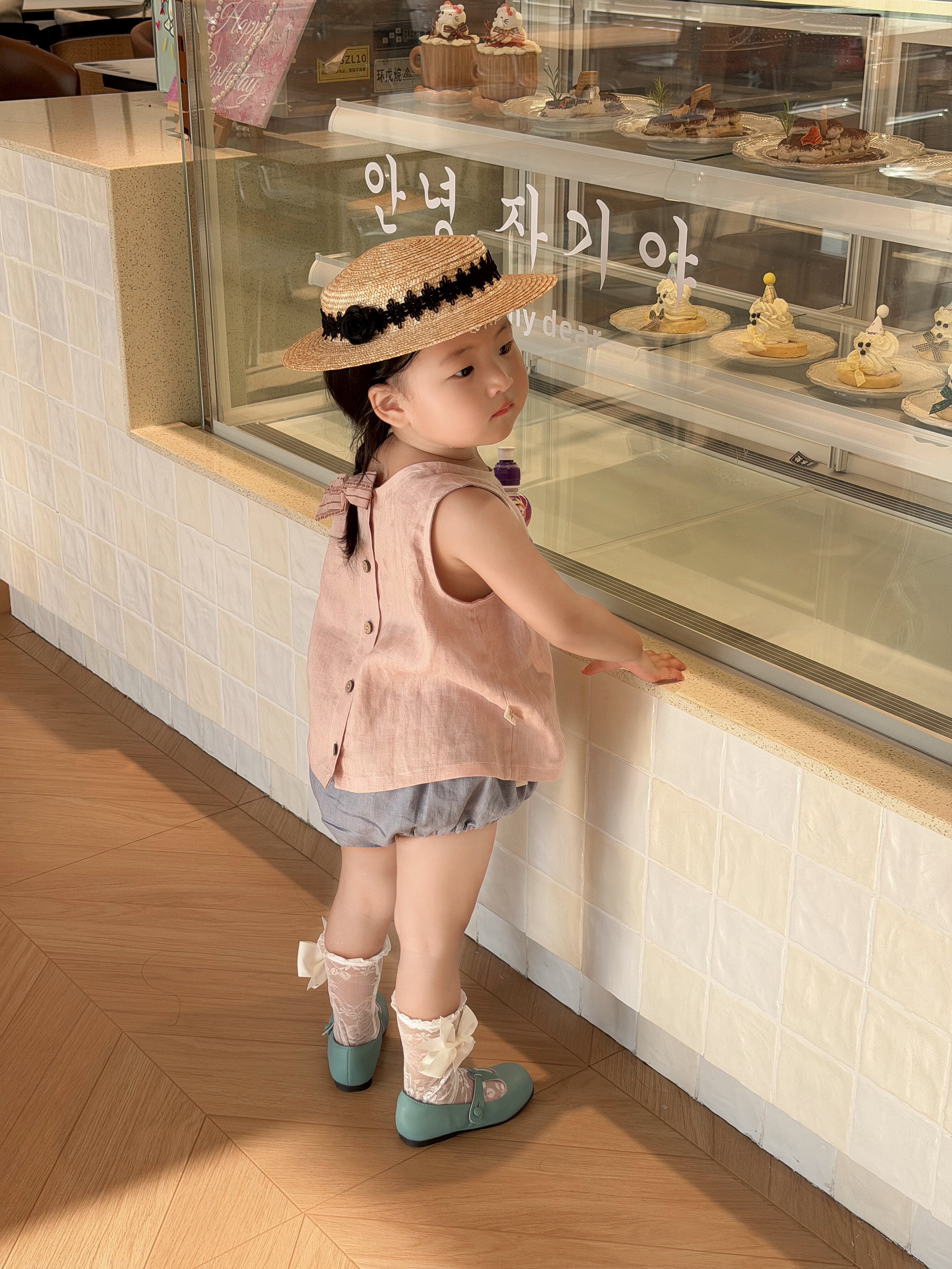 Customer photo for Smoke Pink + Tequila Blue, 100cm