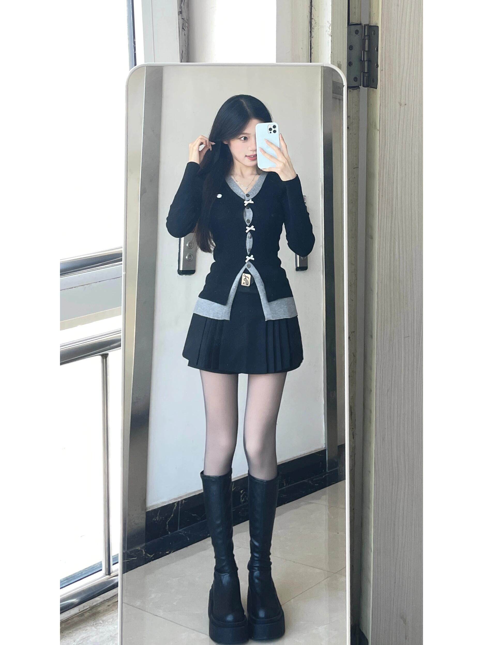 小野和子冬季黑丝光腿神器 加绒双层设计保暖不臃肿 替换装方便实用