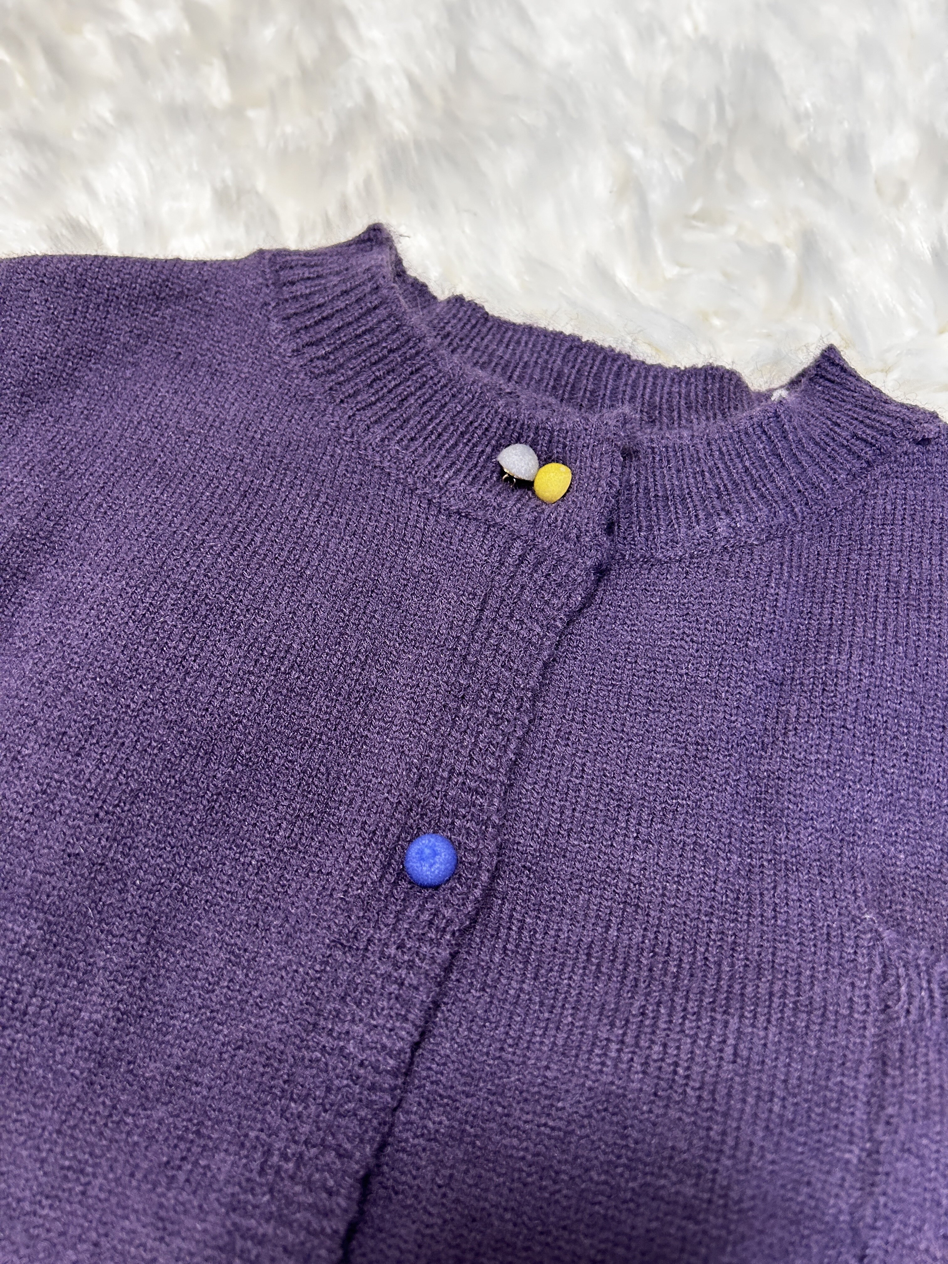 Customer photo for Purple Knit Cardigan, 130cm