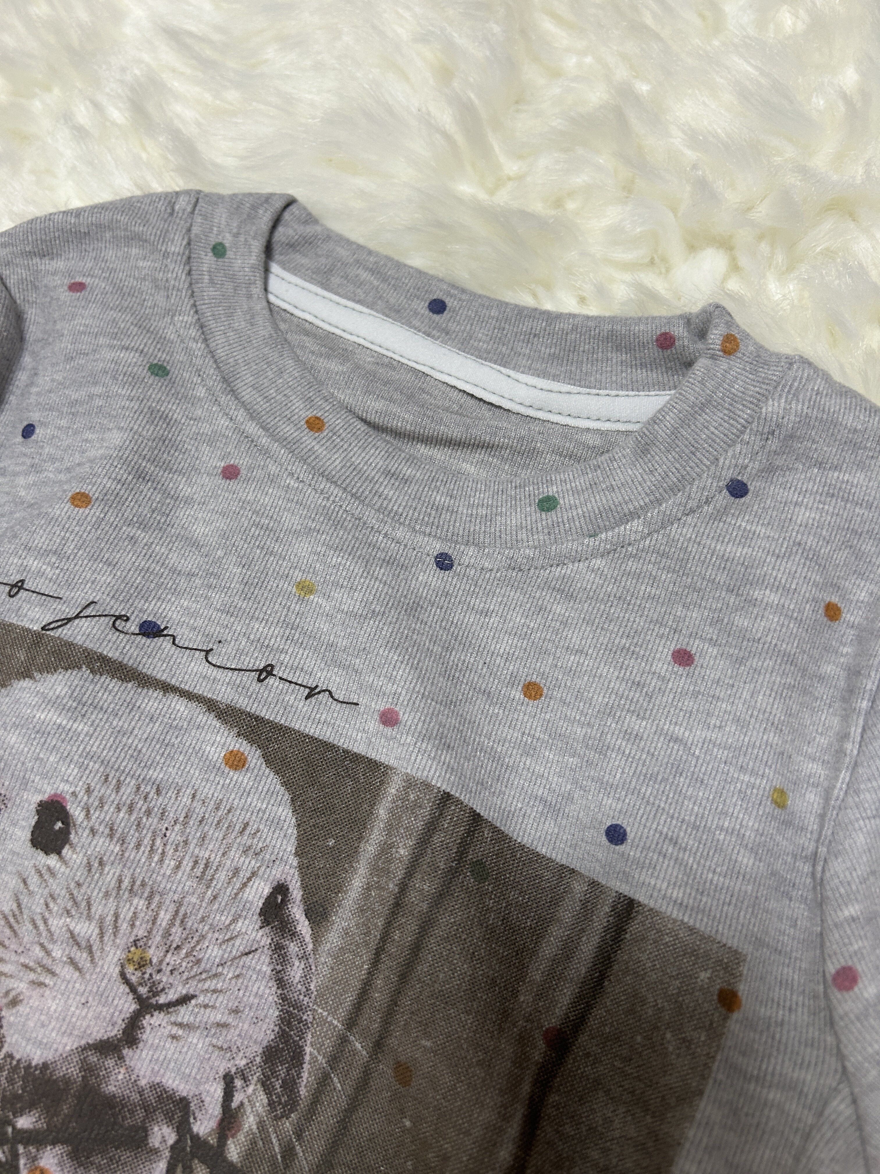 Customer photo for Grey Printed Tee, 120cm
