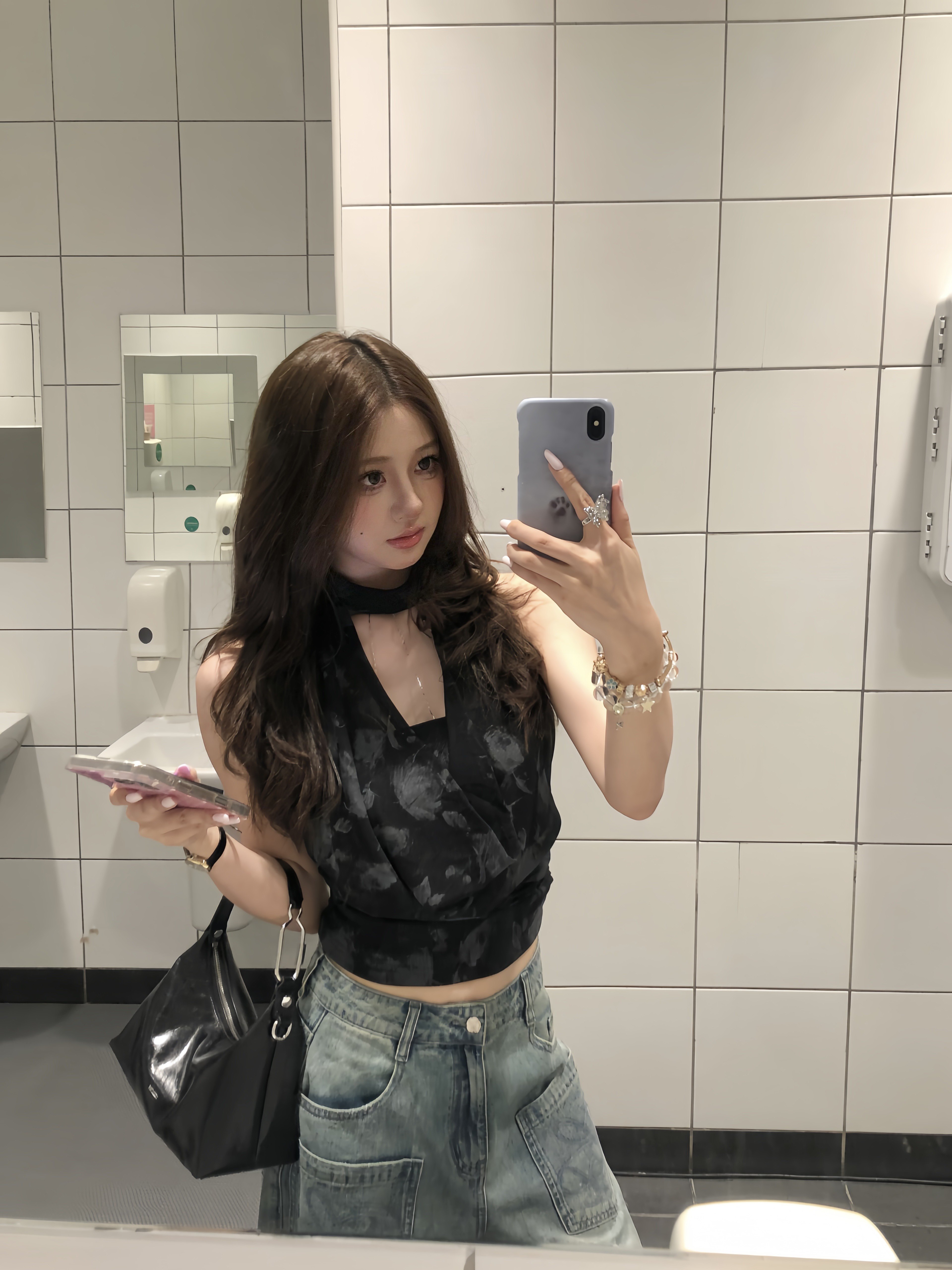 VIAPITTI夏季爆款链条荡领挂脖背心 收腰修身显瘦百搭 辣妹风与设计感并存