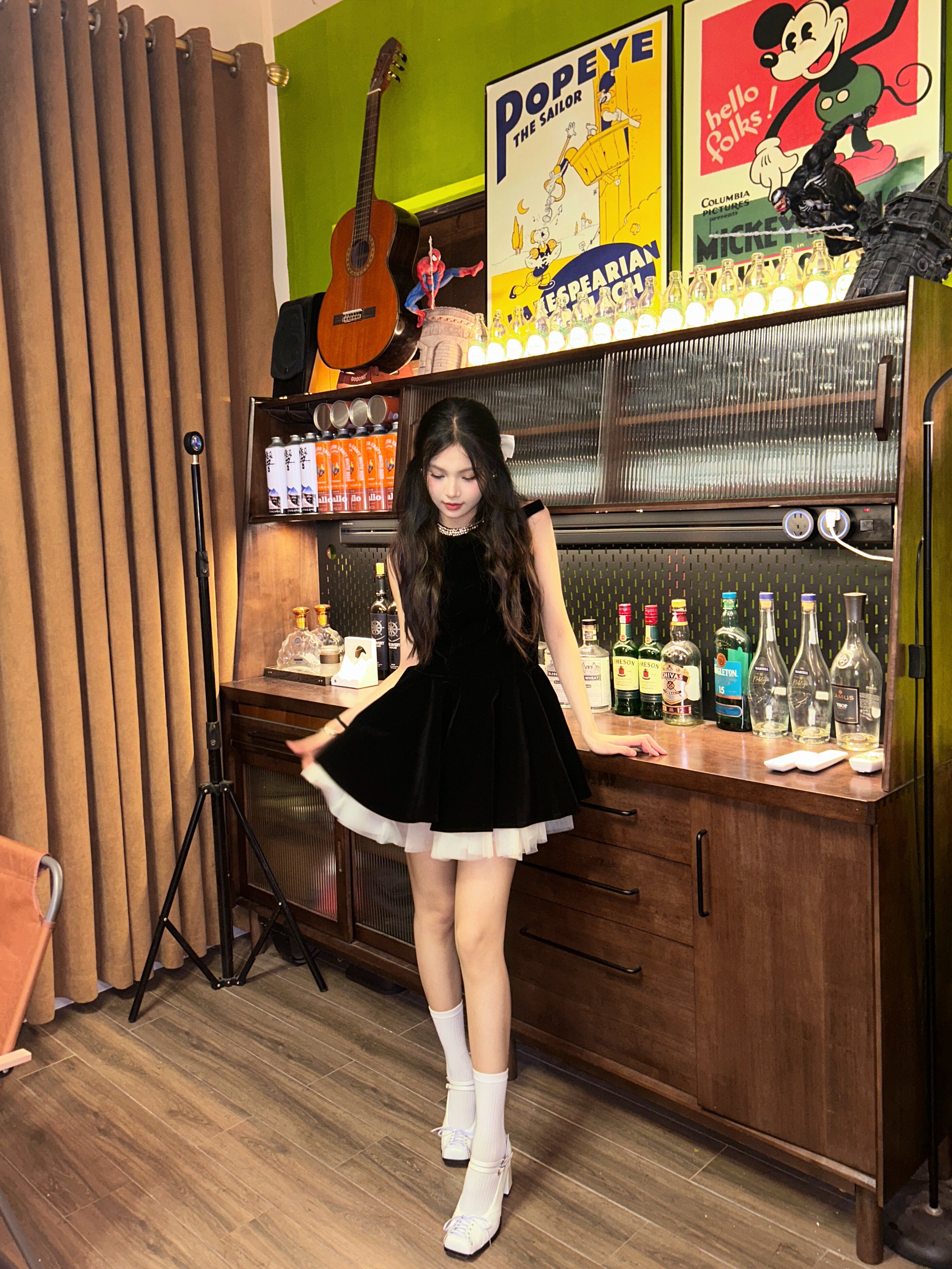 Barb Chill「夜宴千金」水钻赫本公主裙 背心裙设计优雅显瘦 水钻点缀精致闪耀