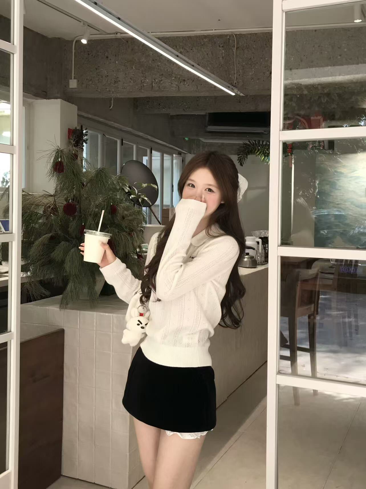 Fbb limit【高智女友】经典POLO针织衫 羊绒羊毛混纺柔软保暖