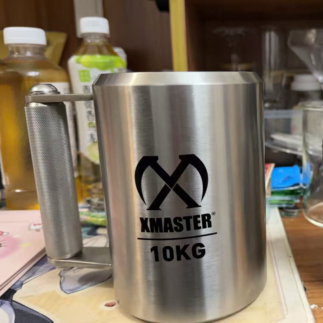 XMASTER不鏽鋼啞鈴家用健身器材304不鏽鋼製10kg銀色啞鈴杯-Taobao-Tmall