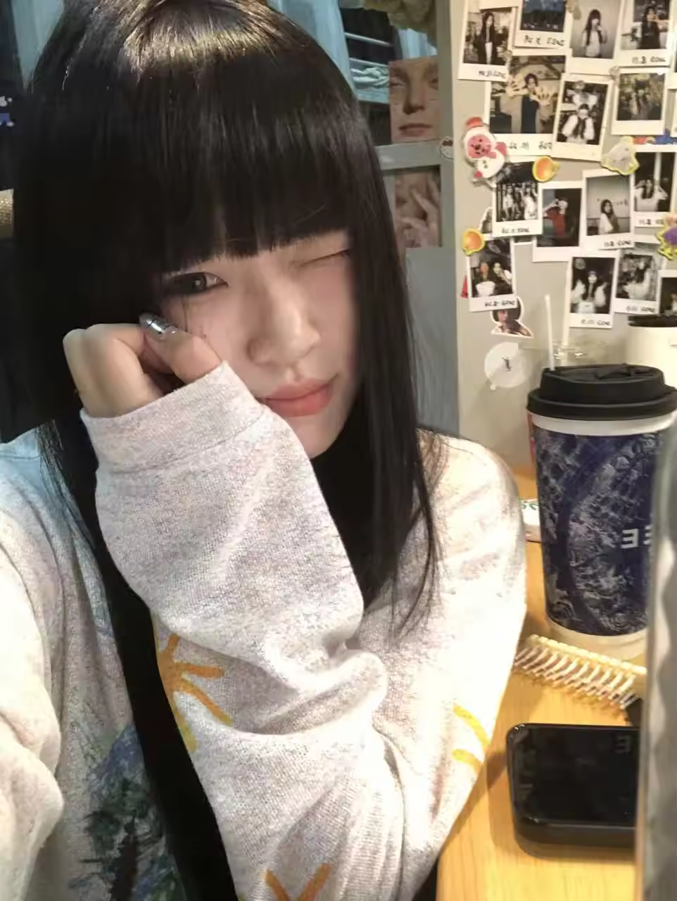 真我黑长直漫画齐刘海假发套 全真发整顶设计 自然隐形无痕贴合 长发飘逸顺滑
