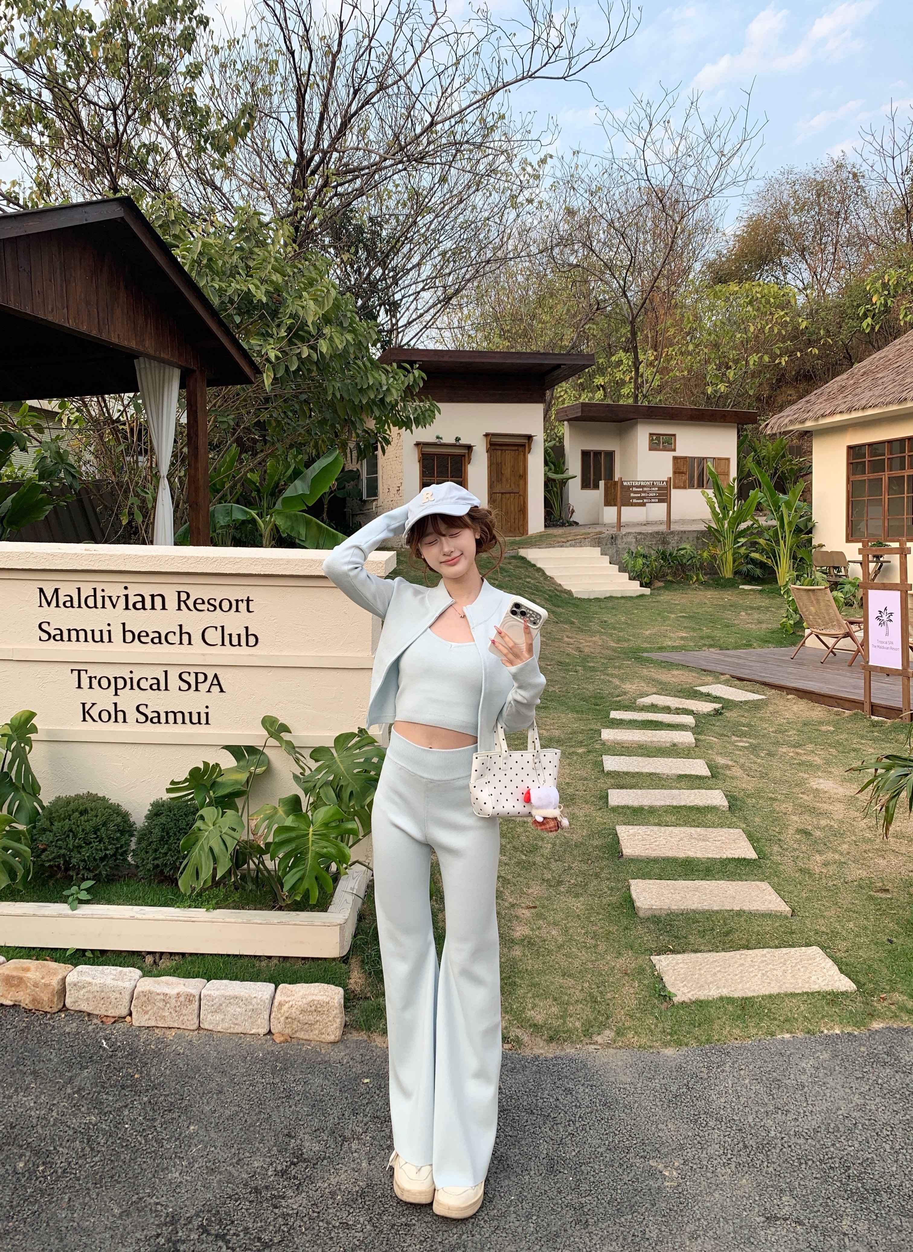 RUOYU若语S曲线休闲三件套 吊带+裤子+开衫一套搞定早春穿搭