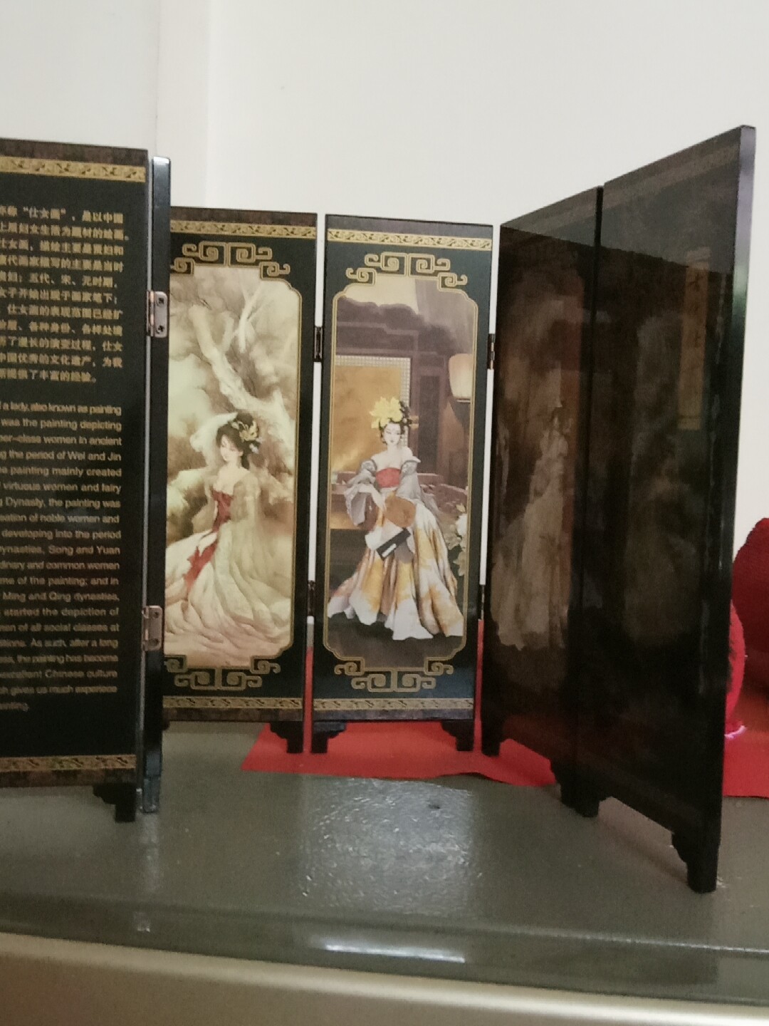金陵十二钗漆器屏风木制摆件红楼梦主题中式装饰礼品-Taobao-Tmall