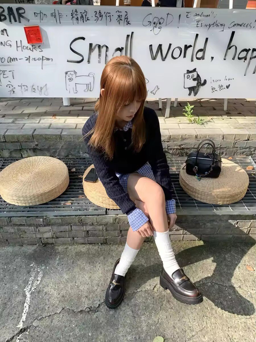 田曦薇同款百丽海鸥乐福鞋2.0 厚底增高设计拉长比例 真皮材质柔软亲肤