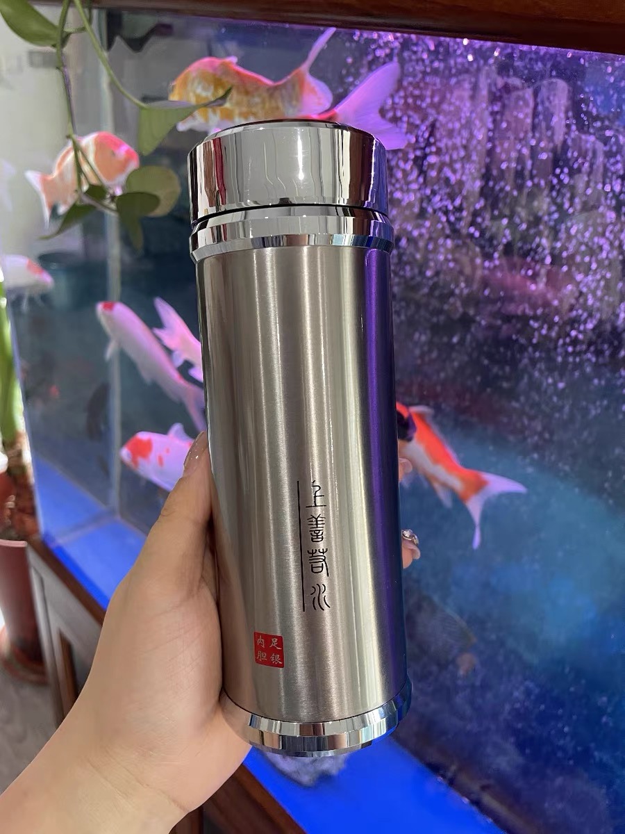 老凤祥纯银水杯999银茶杯女士男士送礼刻字高端礼盒款