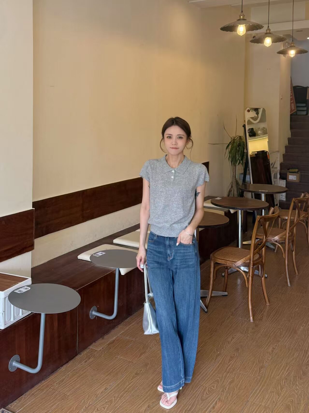 伊芙丽镇店春夏爆款 高腰设计拉长比例 弹力舒适不勒腿 朱珠代言