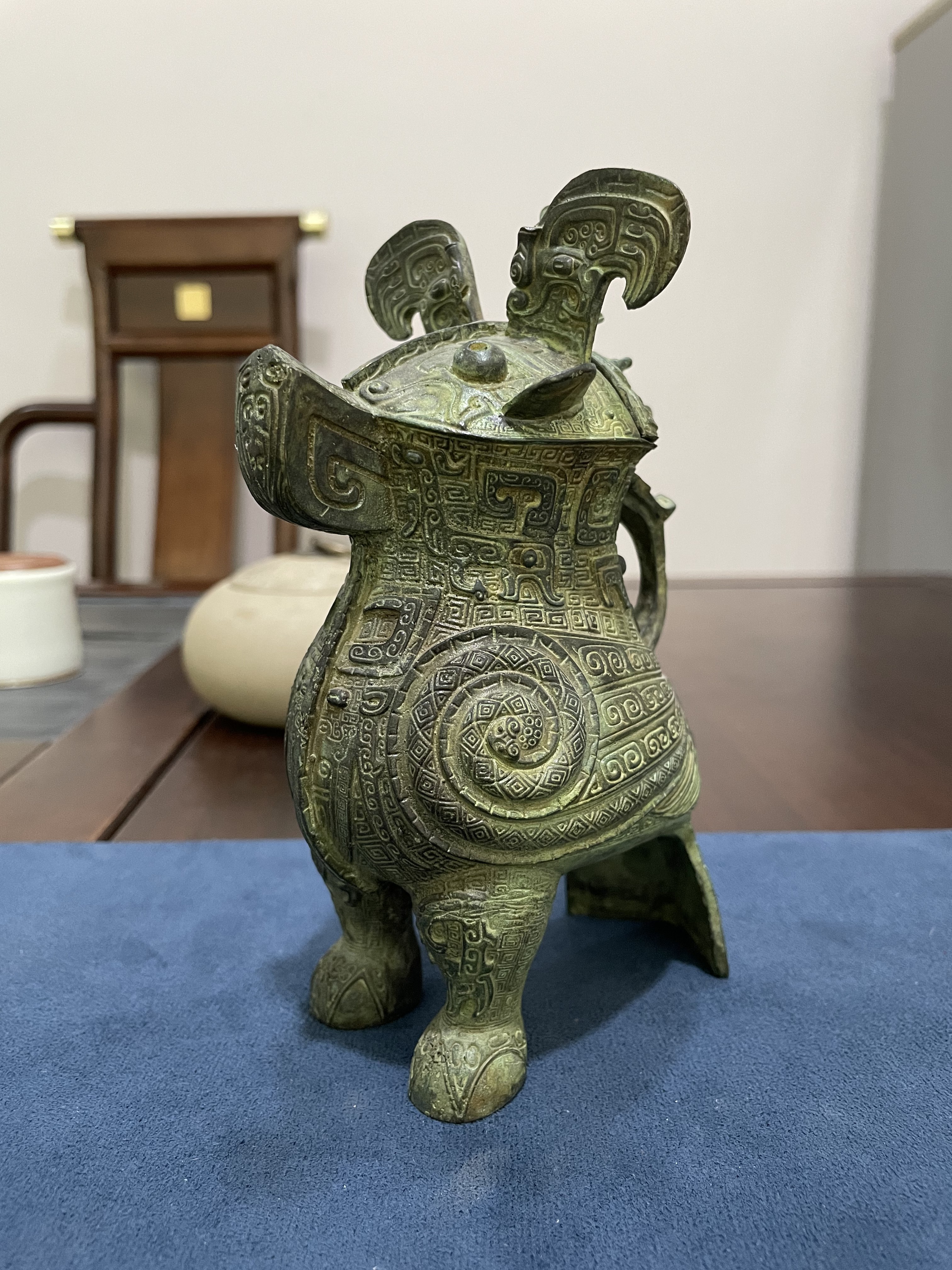 妇好鸮尊青铜枭尊鸟尊酒器仿古青铜器工艺礼品摆件会议礼品殷墟-淘宝