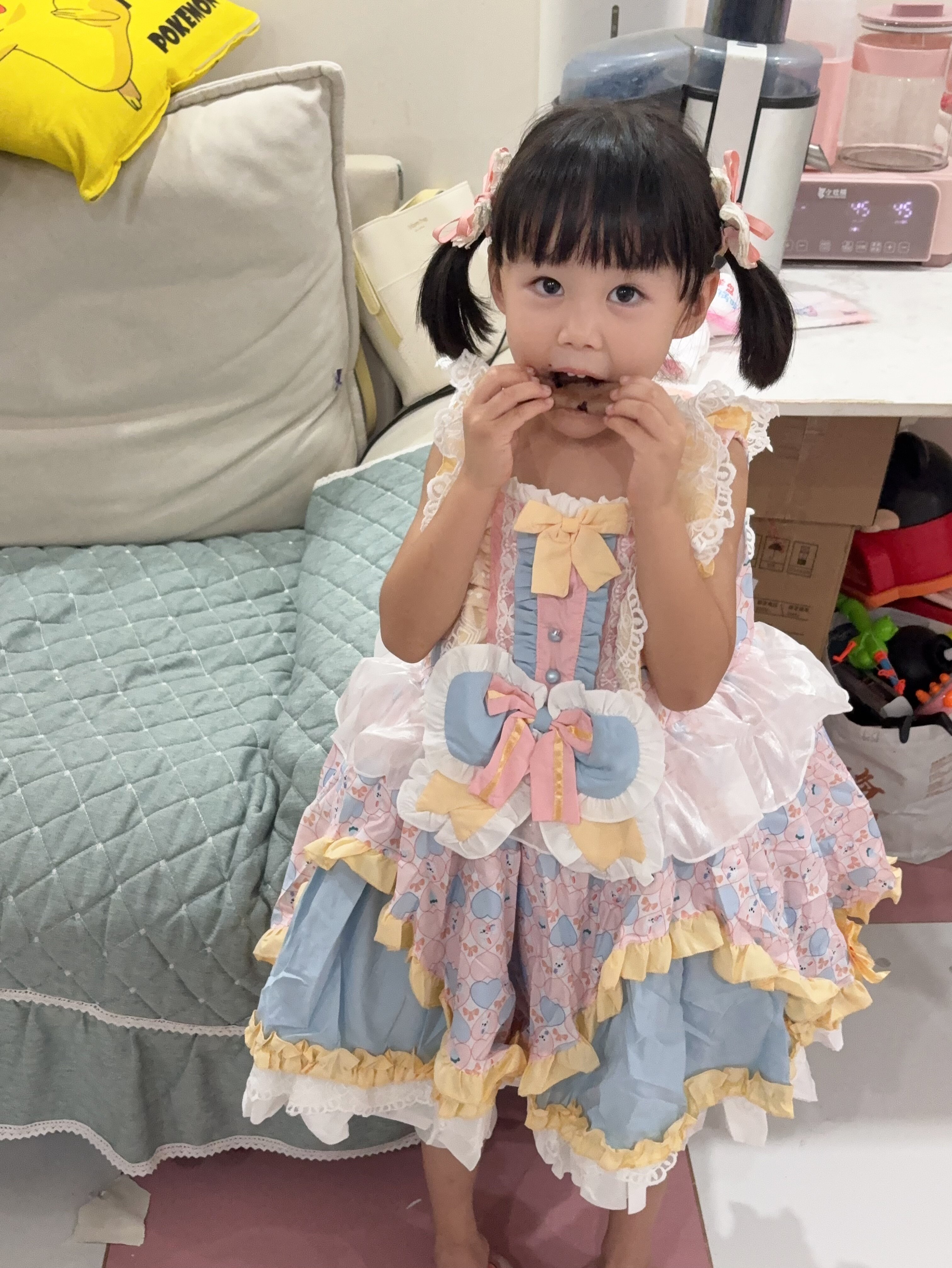 Customer photo for Pink Short-Sleeve Cake Dress, 120cm