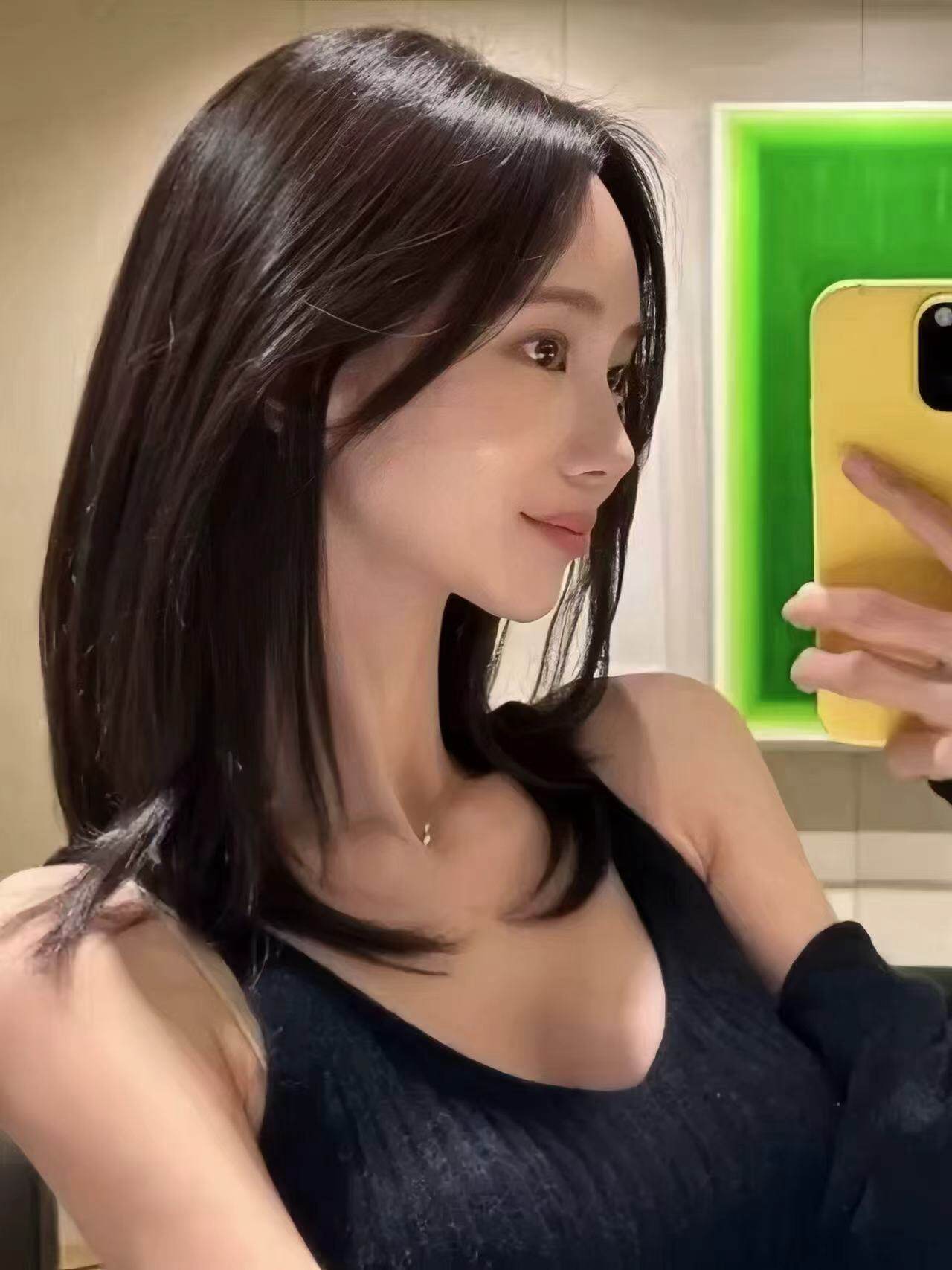 唯俏真人发丝全头套假发 层次感偏分锁骨发设计 随意分缝自然逼真