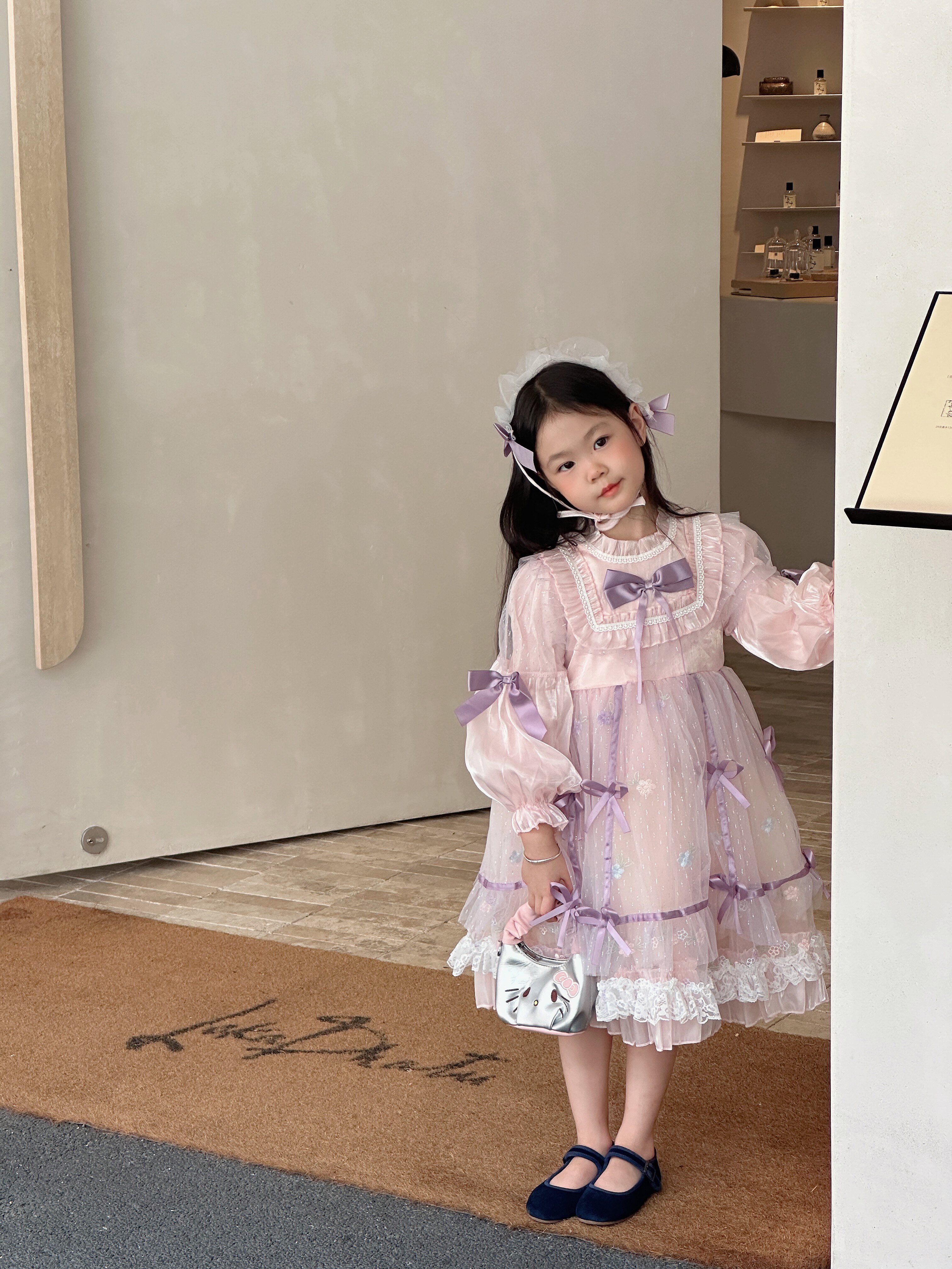 Customer photo for Pink Long-Sleeve (Hair Band Included), 110cm