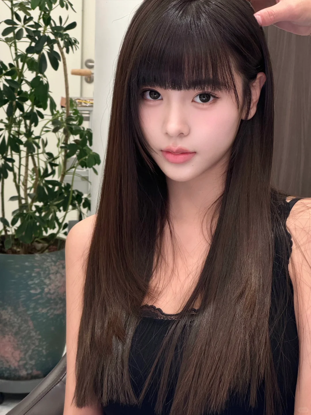 真我黑长直漫画齐刘海假发套 全真发整顶设计 自然隐形无痕贴合 长发飘逸顺滑