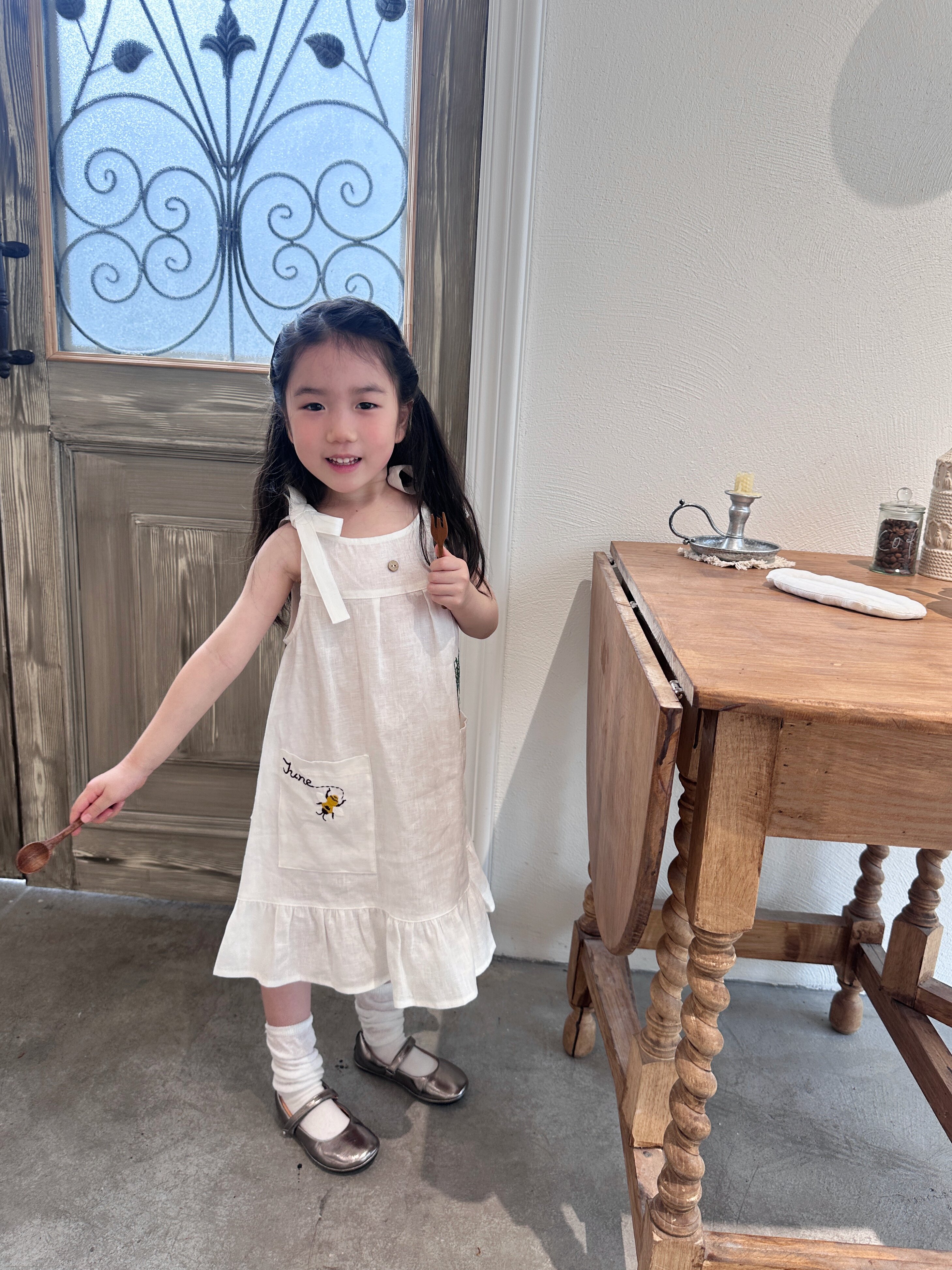 Customer photo for White Single-Layer (Machine Embroidery), 110cm