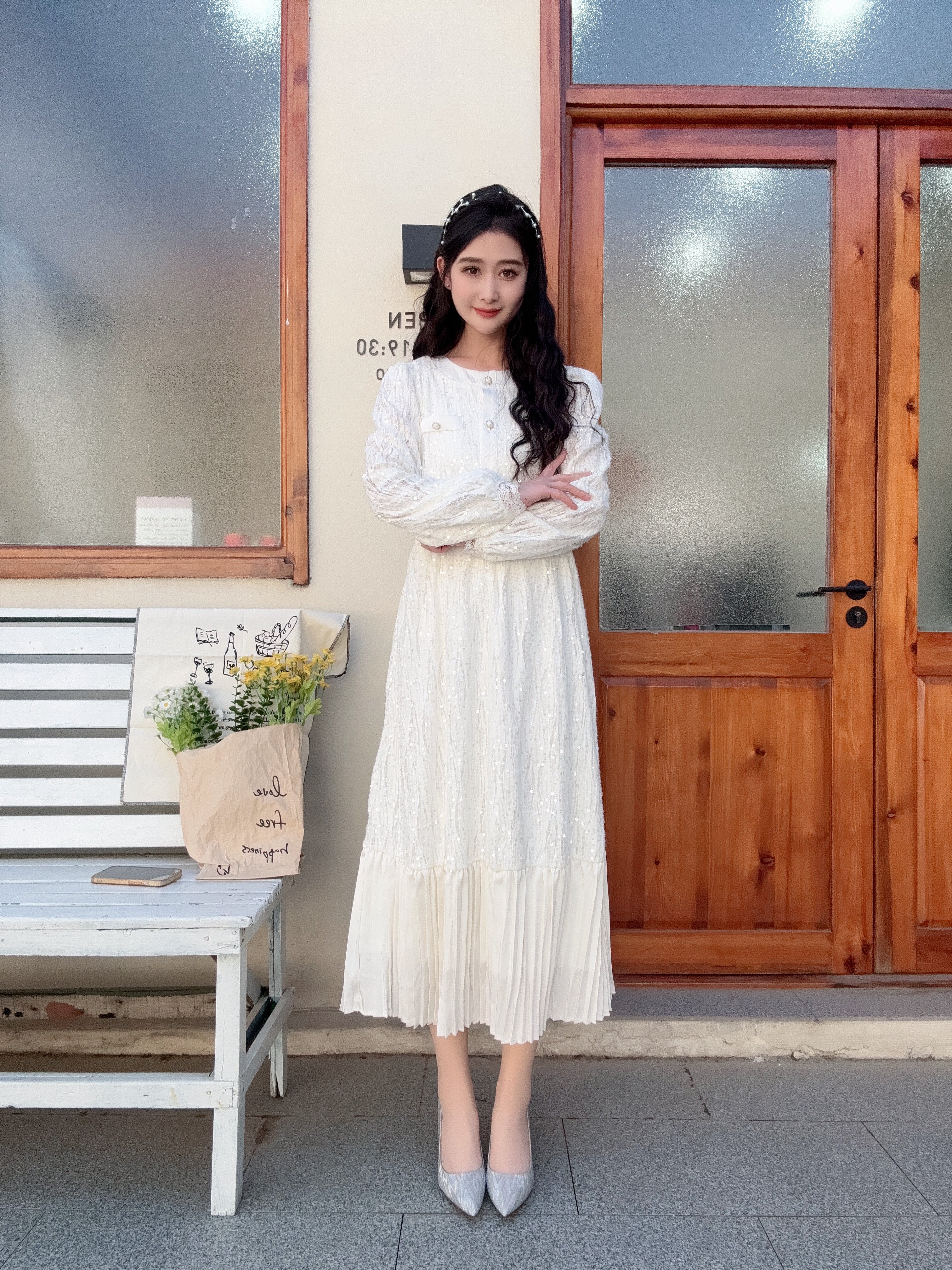 7or9明星同款婚鞋：秀禾婚纱两穿的人鱼姬舒适美学