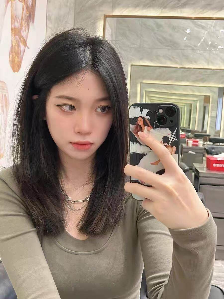 唯俏真人发丝全头套假发 层次感偏分锁骨发设计 随意分缝自然逼真