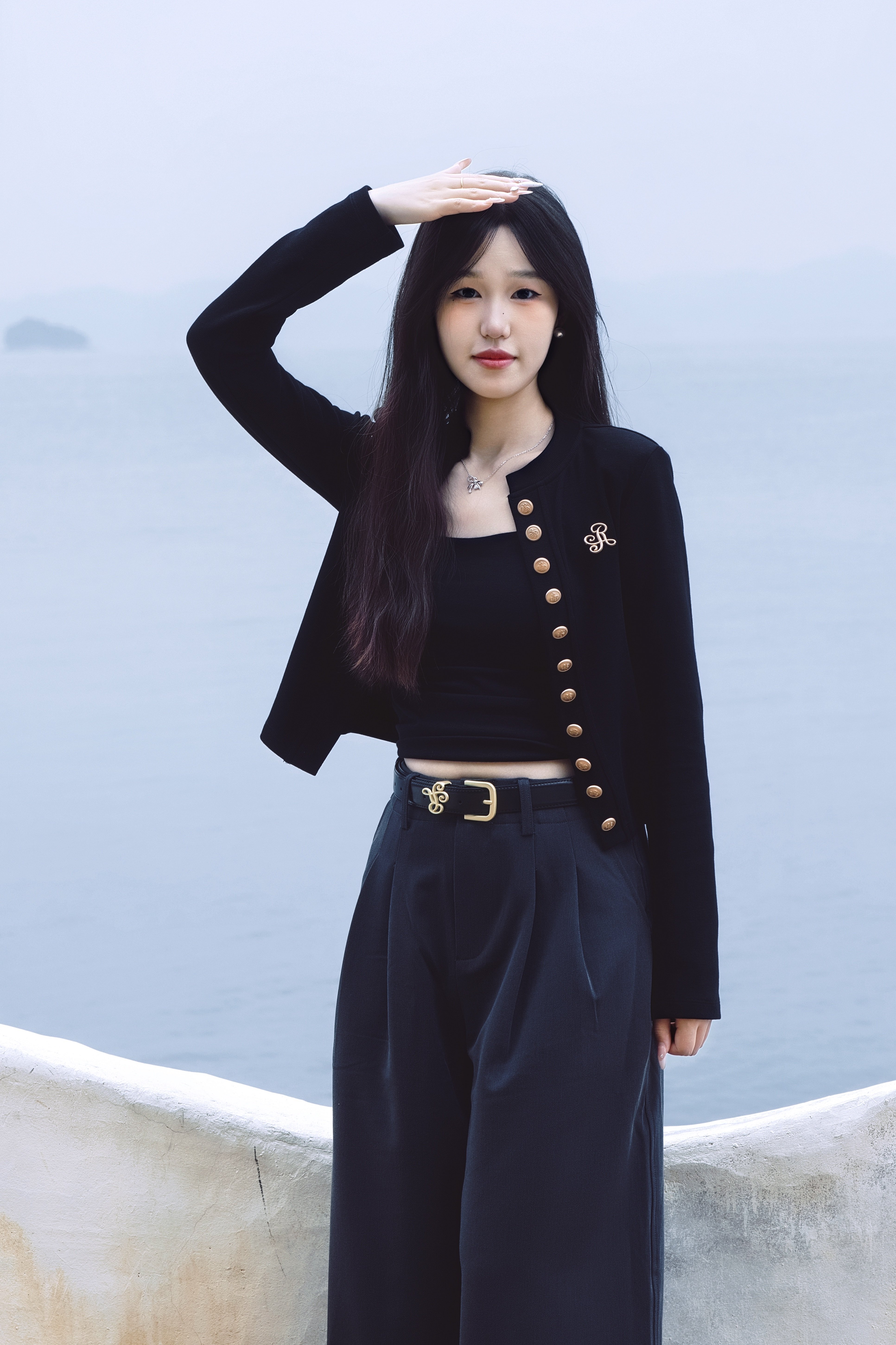 KENABSTUDIO春夏灰色阔腿西装裤 宽松垂感面料舒适有型