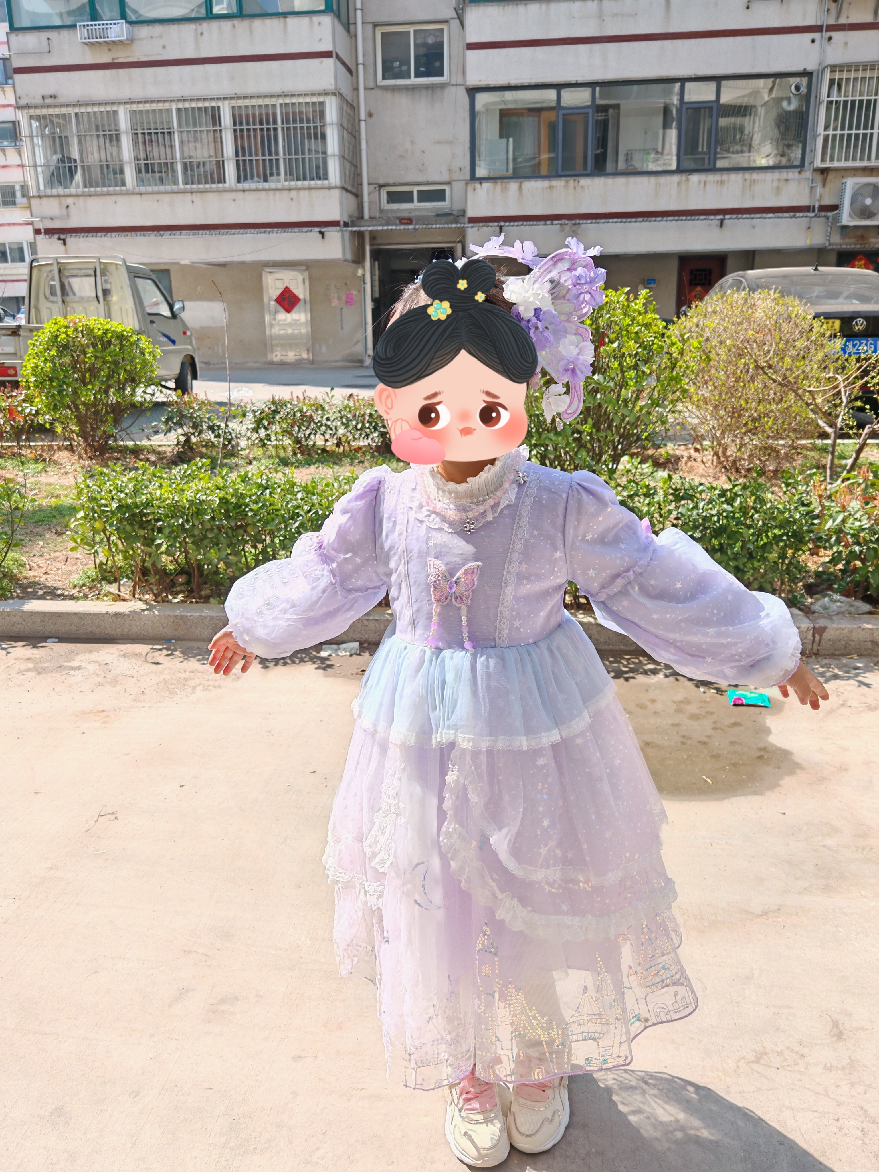 Customer photo for Pink Purple, 130cm