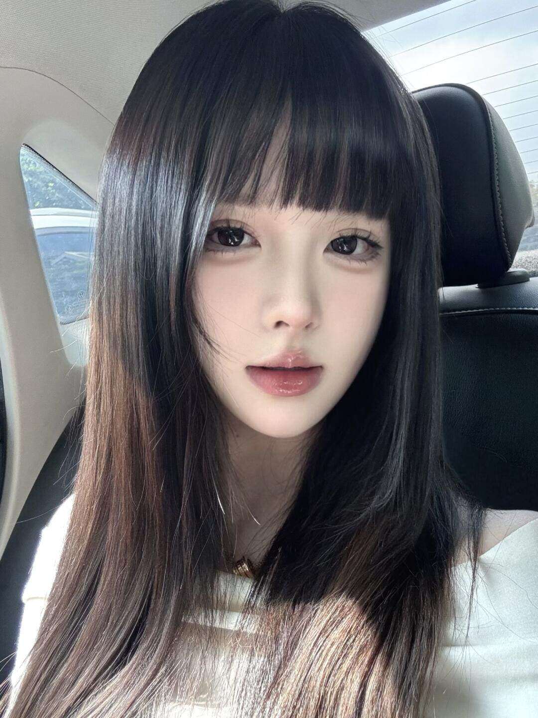 真我黑长直漫画齐刘海假发套 全真发整顶设计 自然隐形无痕贴合 长发飘逸顺滑