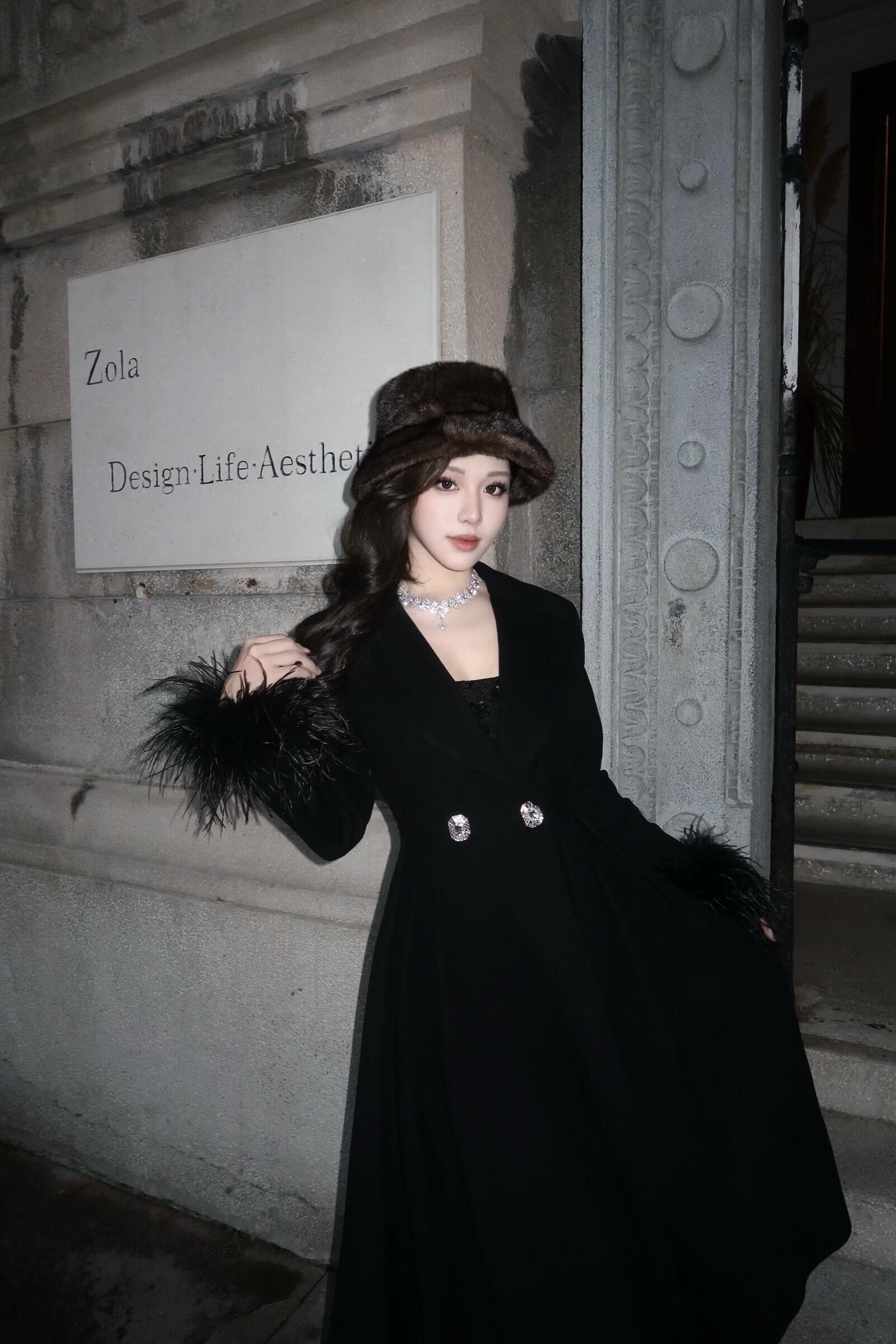 徐如蓝同款Maison Wester冬季千金风大衣，毛呢双面呢H型廓形不挑身材