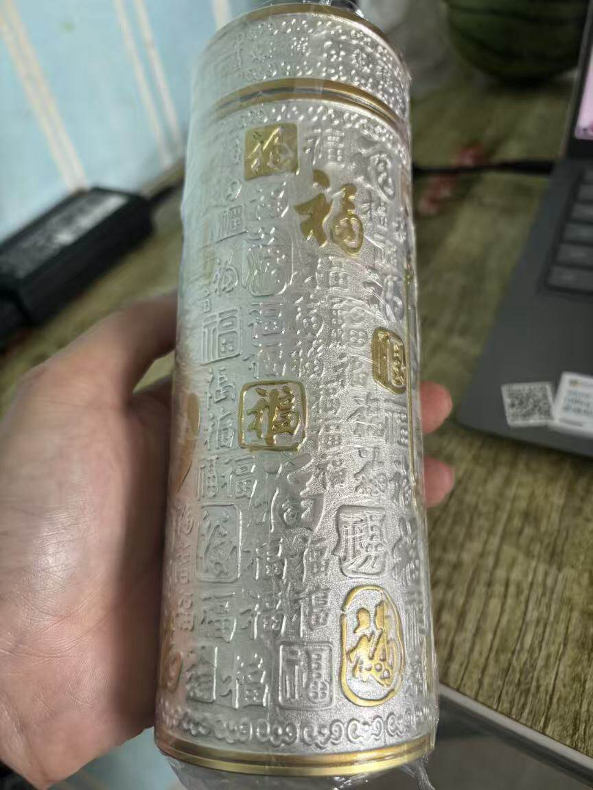 999純銀保溫杯雪花銀杯中式高檔銀水杯禮品上善若水直身保溫杯銀杯帶國