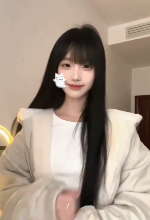 真我黑长直漫画齐刘海假发套 全真发整顶设计 自然隐形无痕贴合 长发飘逸顺滑