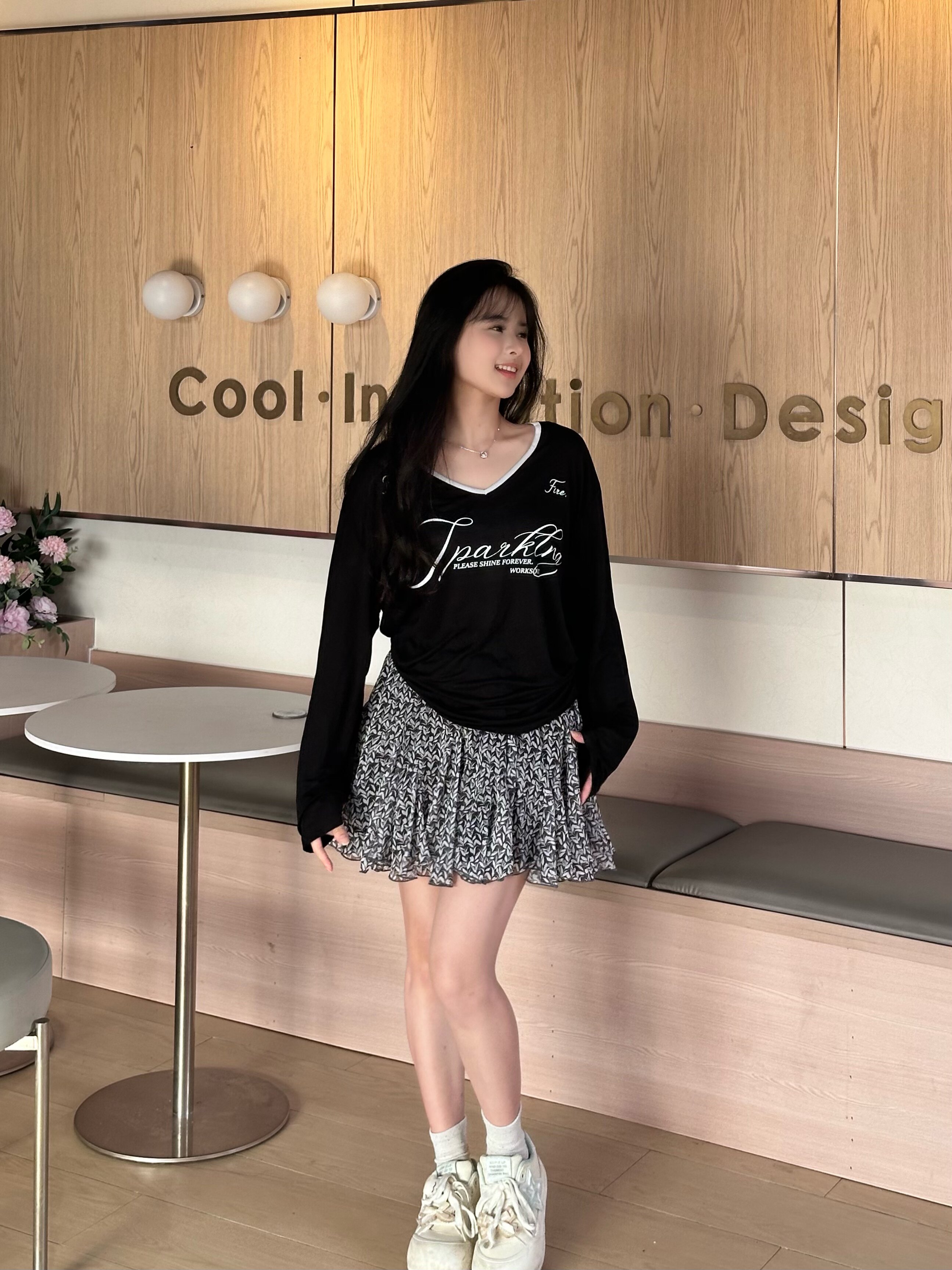 ELLE夏季法式碎花伞裙A字版型遮肉显瘦 碎花图案清新浪漫小众设计别致不撞款