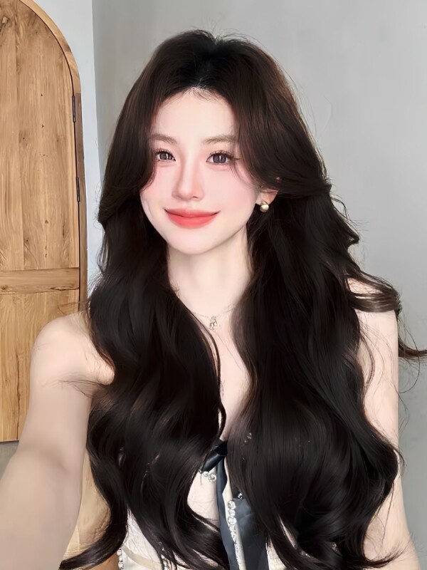 真我整顶全头套假发 大波浪卷发自然蓬松 蕾丝无痕隐形不露边 真发材质可烫染造型