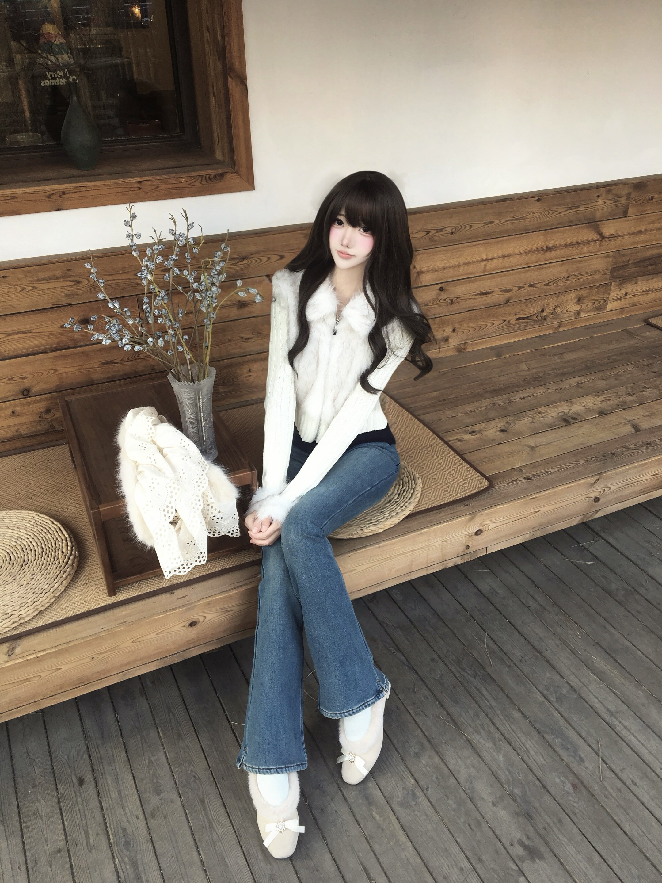 ABWLR秋冬复古微喇牛仔裤:高腰马蹄的显腿长神裤