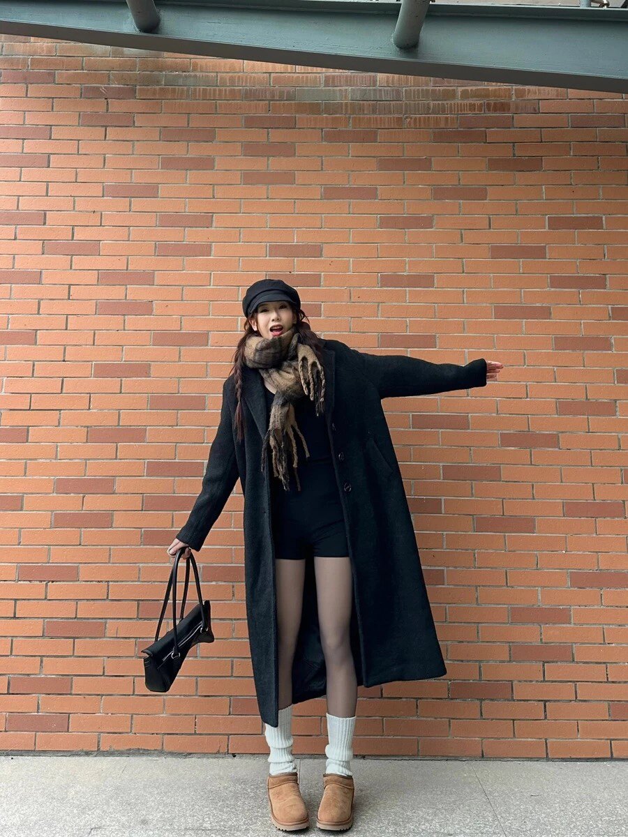 小野和子冬季黑丝光腿神器 加绒双层设计保暖不臃肿 替换装方便实用