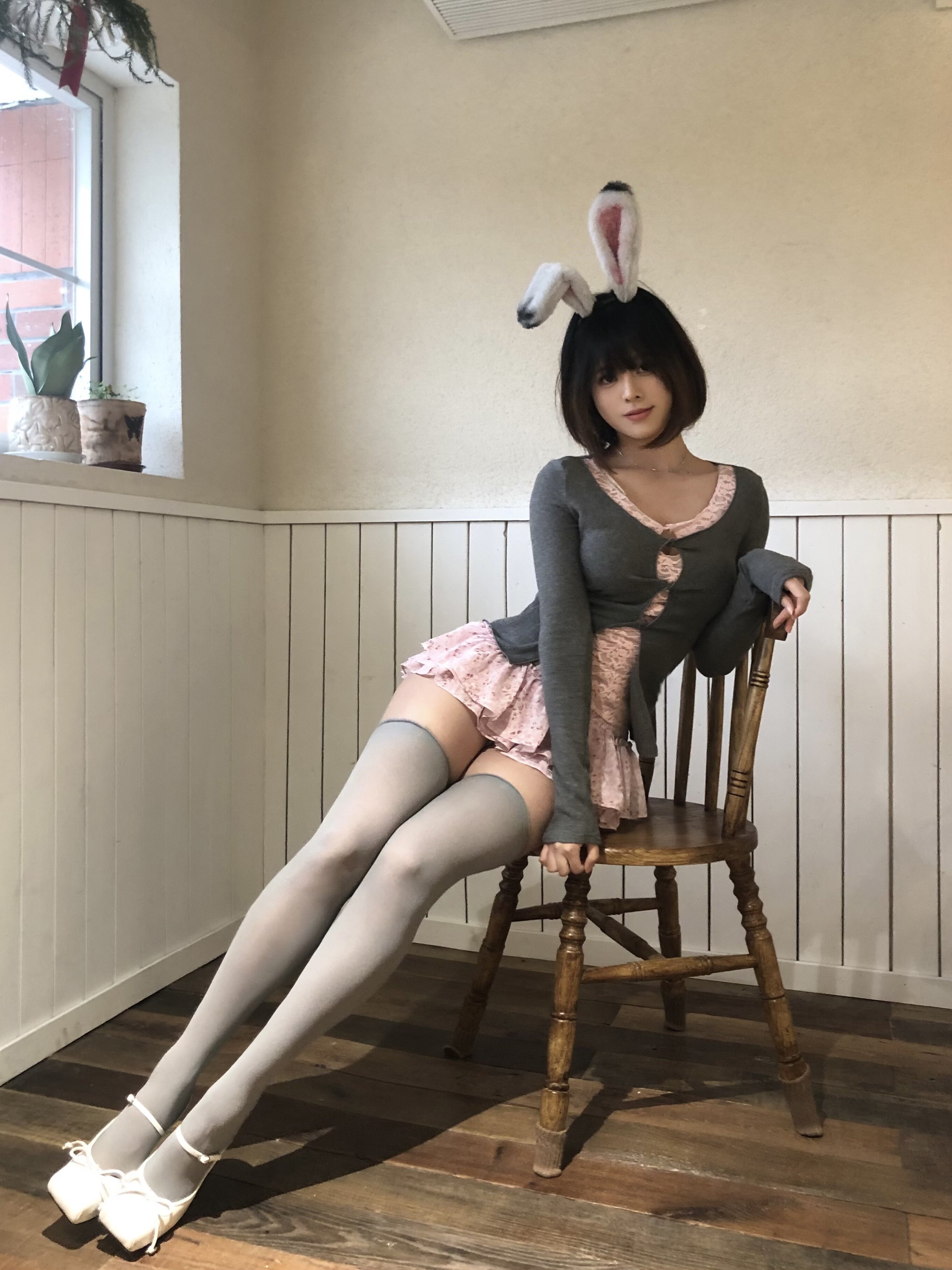 Tongiiuu洛可Betty假两件蕾丝针织衫 修身长袖显瘦百搭 内搭打底或单穿都时髦