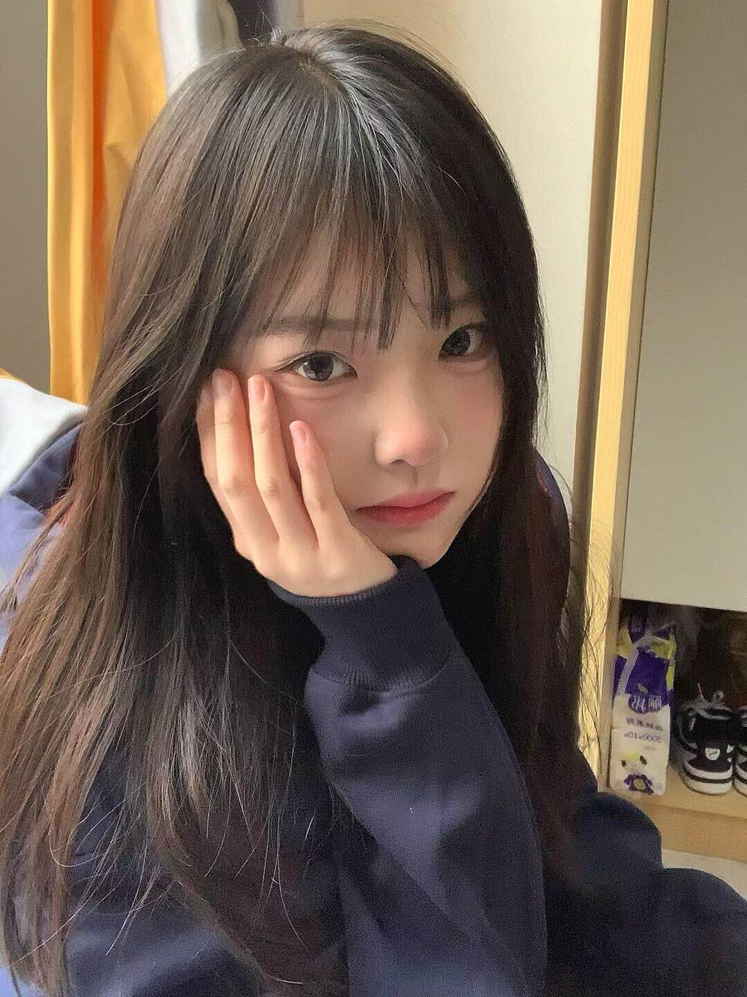 真我黑长直漫画齐刘海假发套 全真发整顶设计 自然隐形无痕贴合 长发飘逸顺滑