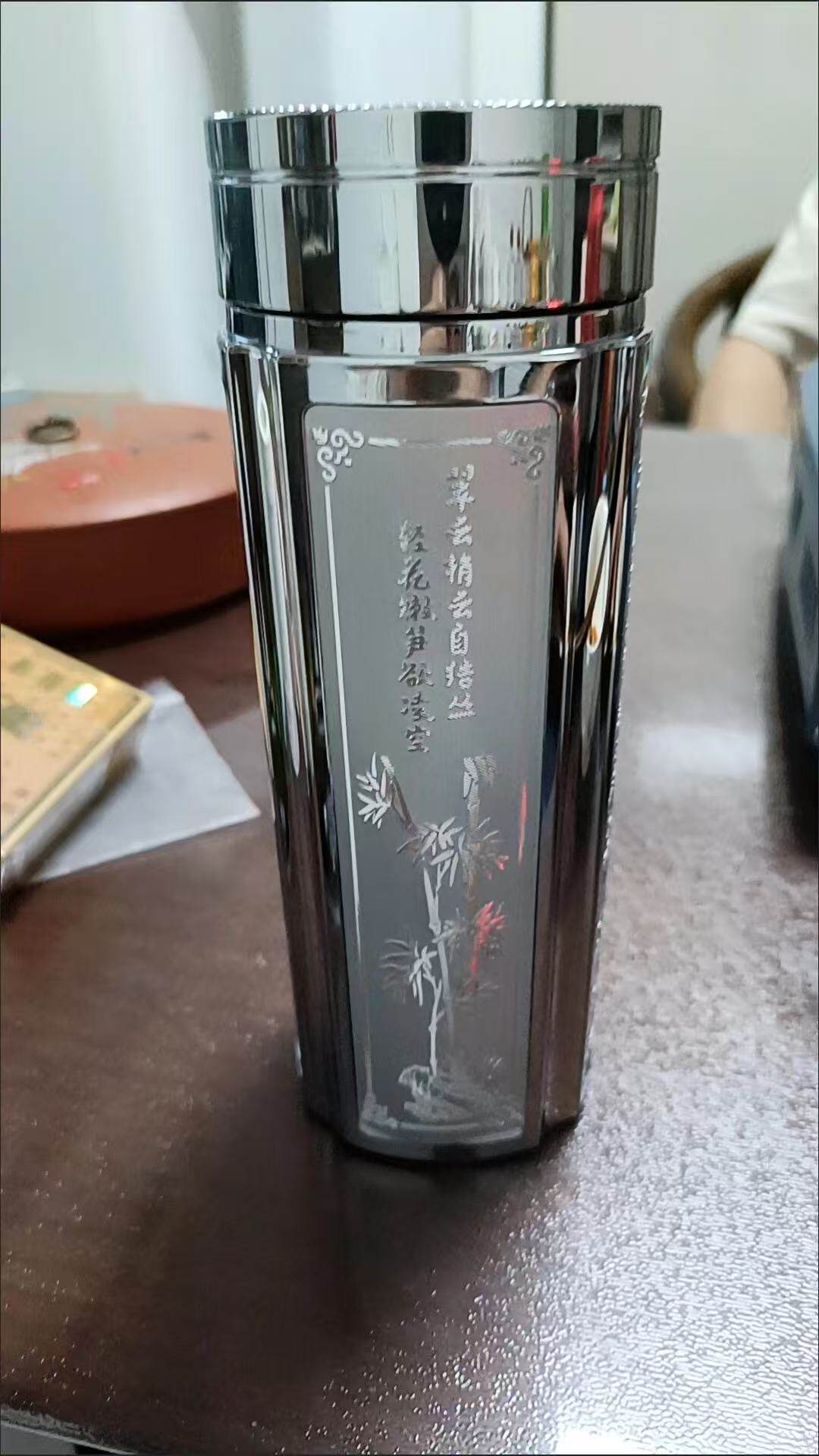 銀盃子s999純銀內膽保溫杯足銀水杯梅蘭竹菊保健泡茶水杯男女定製