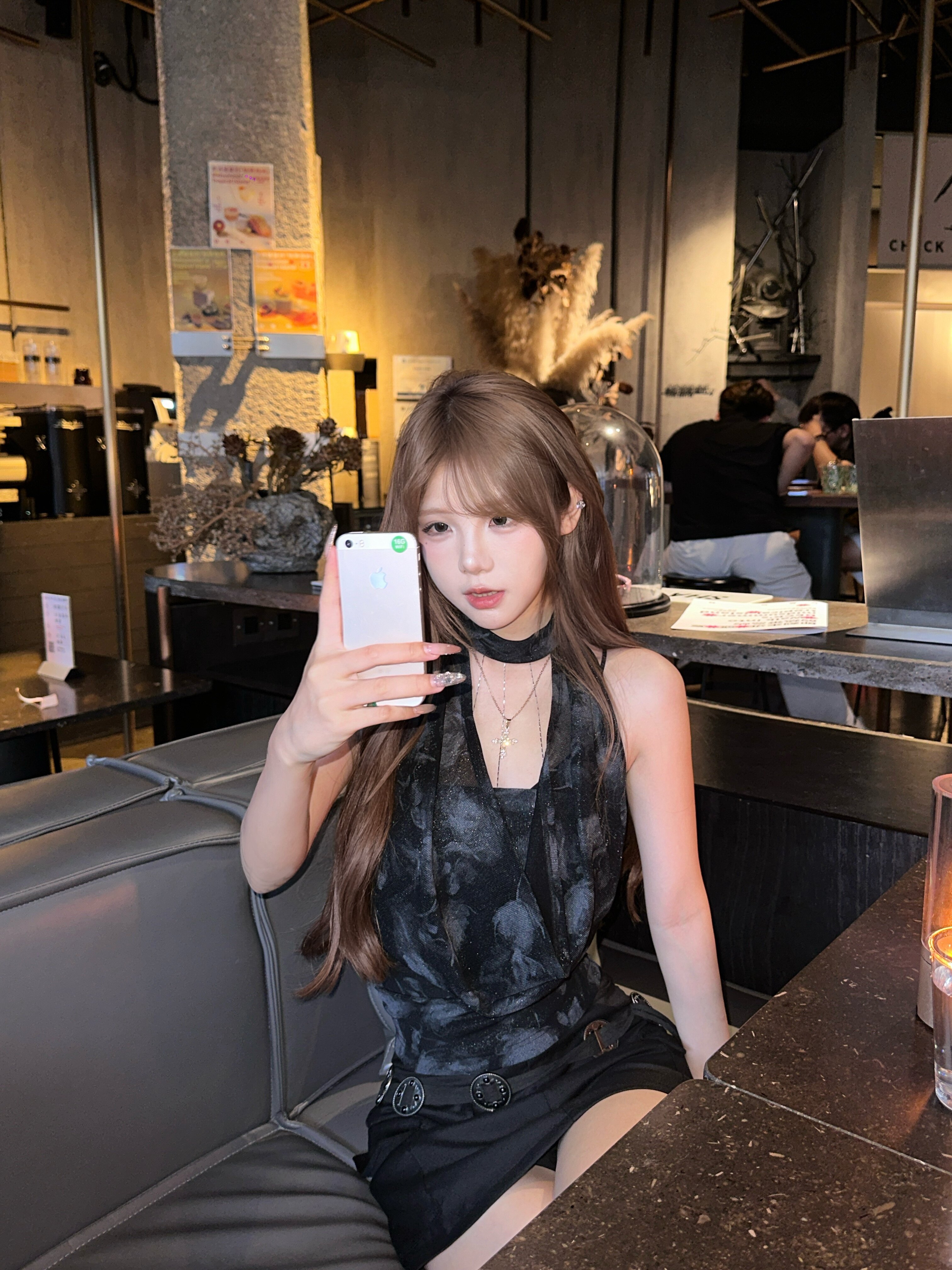 VIAPITTI夏季爆款链条荡领挂脖背心 收腰修身显瘦百搭 辣妹风与设计感并存