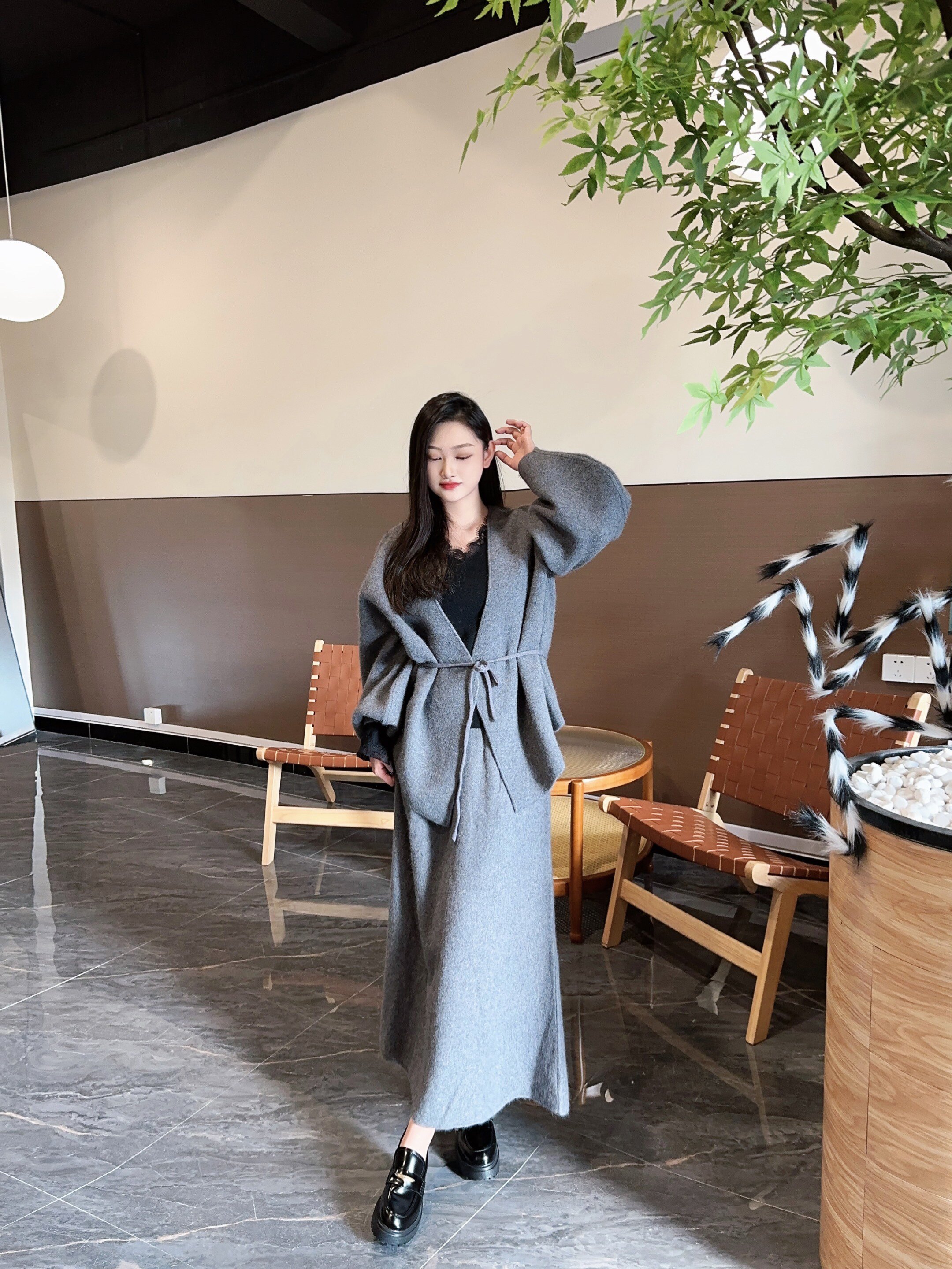 田曦薇同款百丽海鸥乐福鞋2.0 厚底增高设计拉长比例 真皮材质柔软亲肤