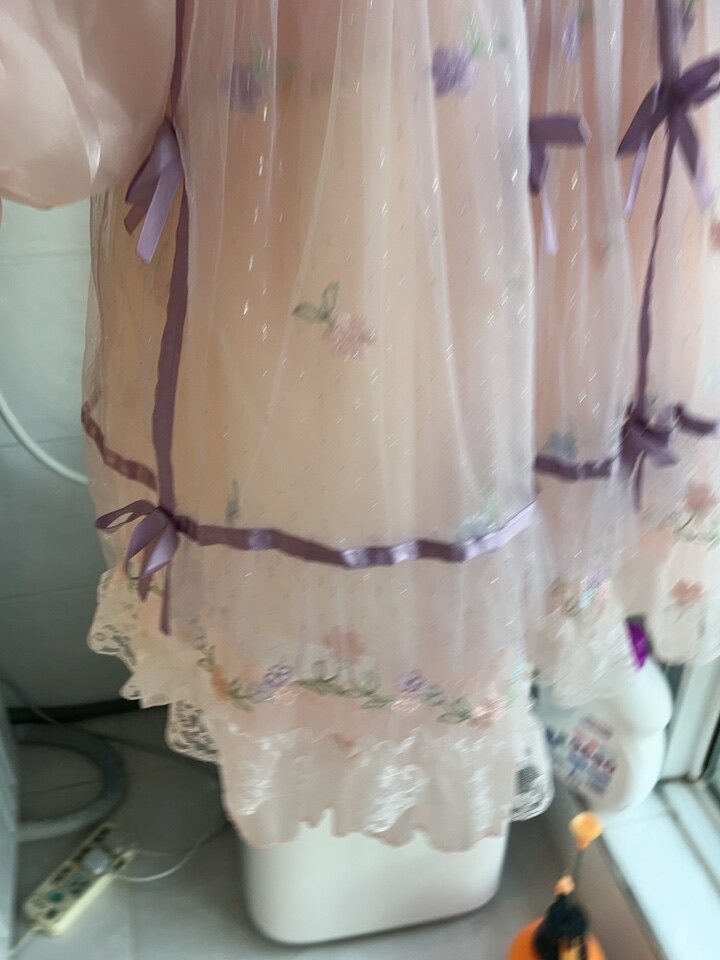 Customer photo for Pink Long-Sleeve (Hair Band Included), 130cm
