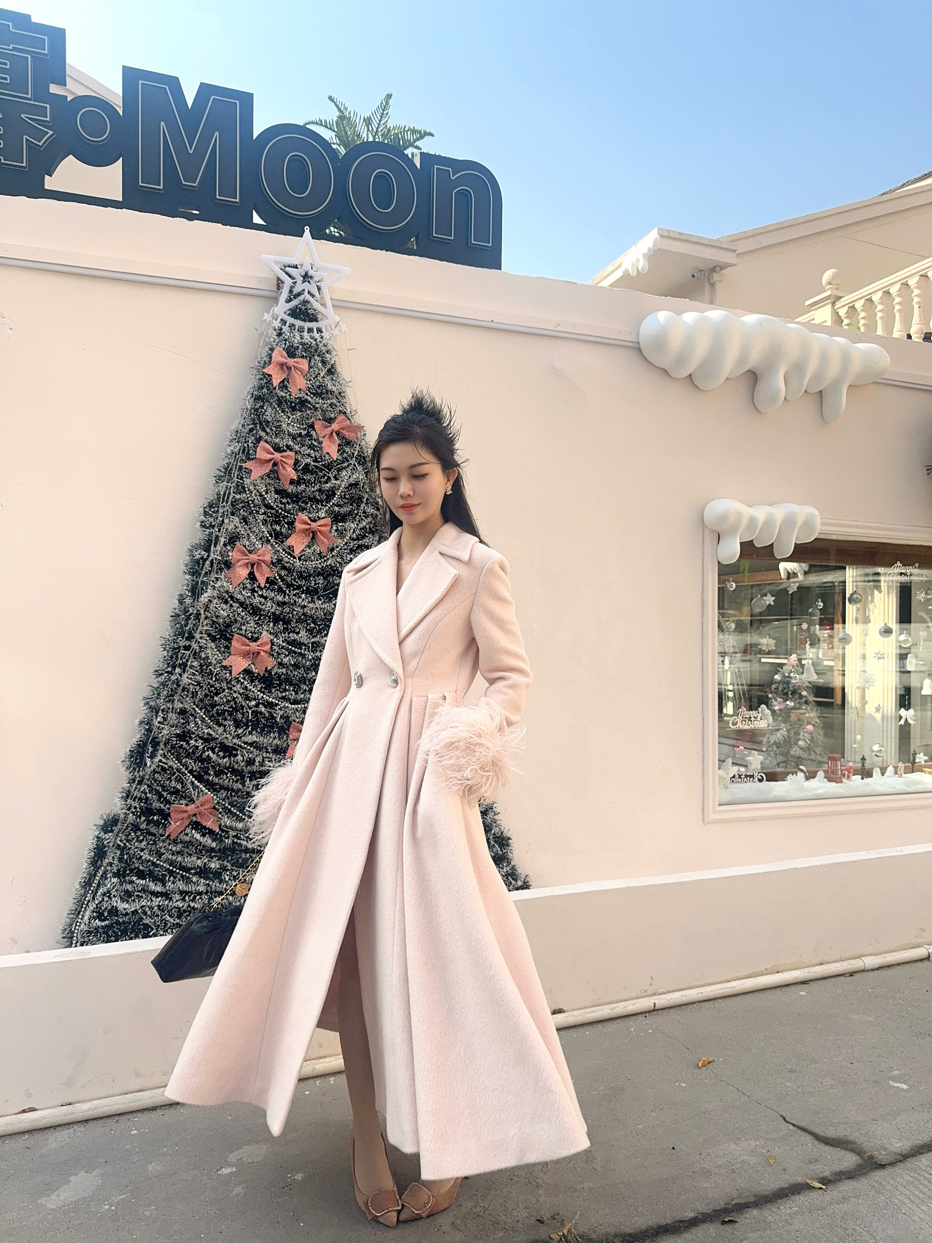 徐如蓝同款Maison Wester冬季千金风大衣，毛呢双面呢H型廓形不挑身材