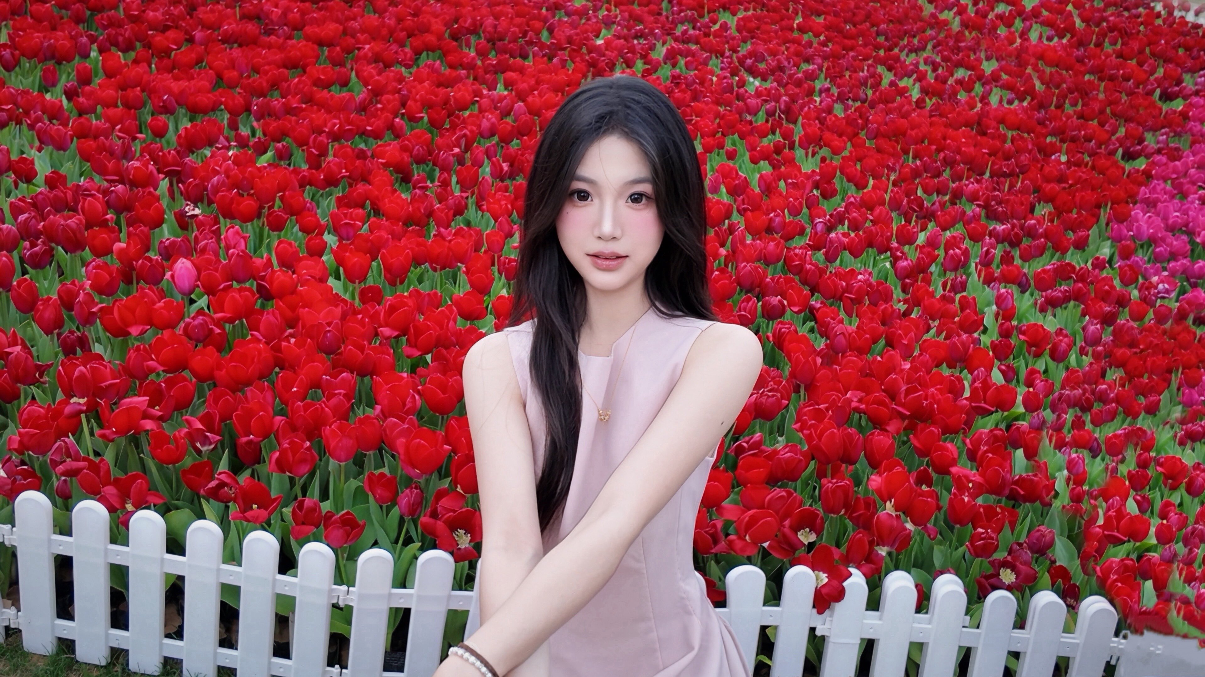 舒胡蕾夏日生日裙 法式无袖收腰设计 显瘦显高拉长比例 高级感气质满分