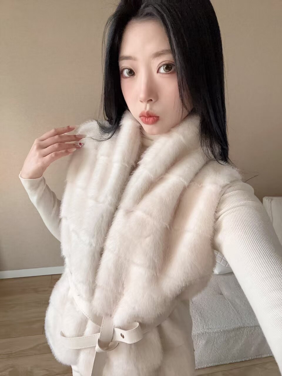 RUOYU若语半永久韩女裤 加绒修身设计保暖不臃肿 高腰小脚裤型拉长比例