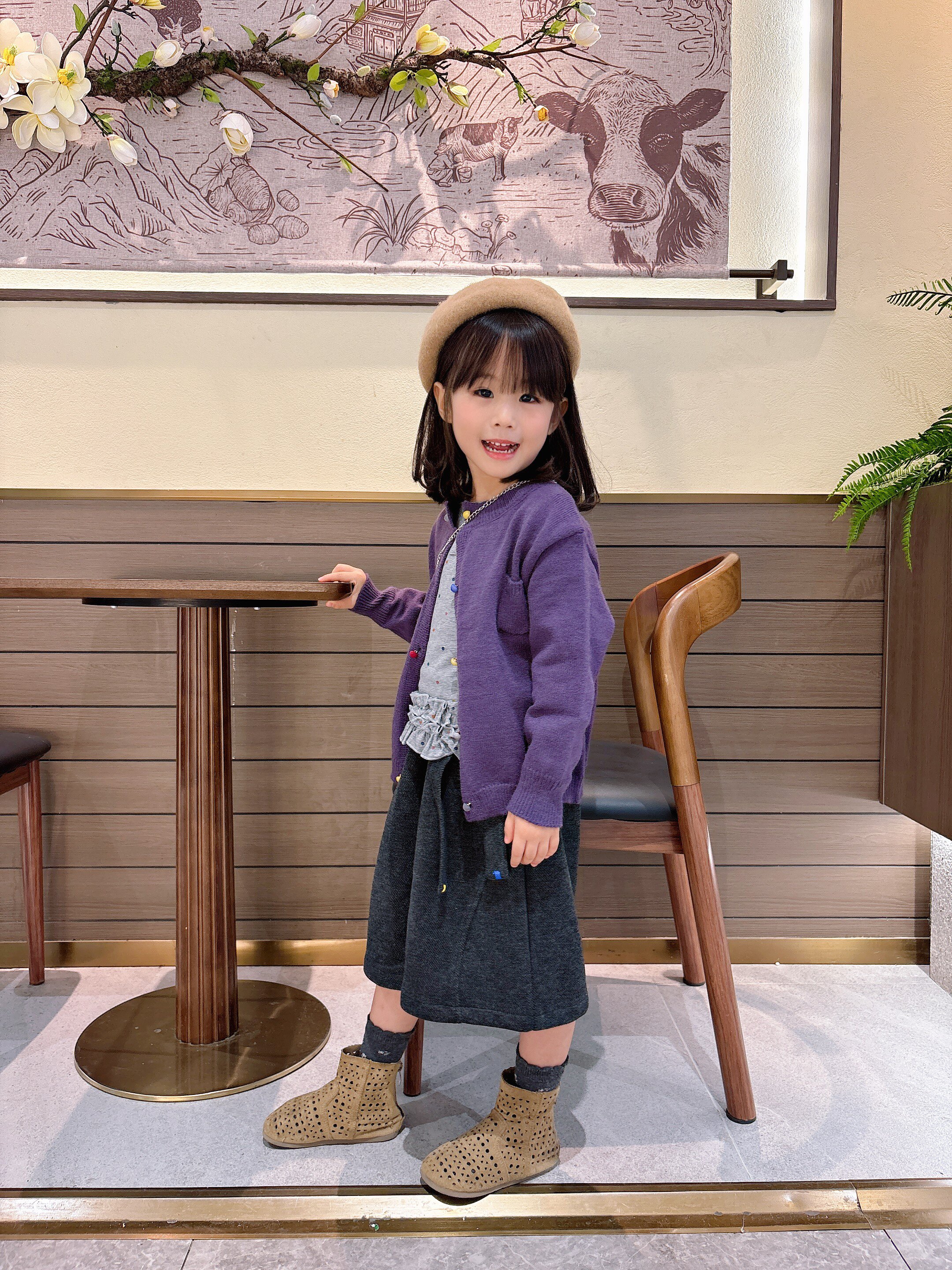 Customer photo for Cardigan + Base Layer + Shorts (3-Piece), 110cm