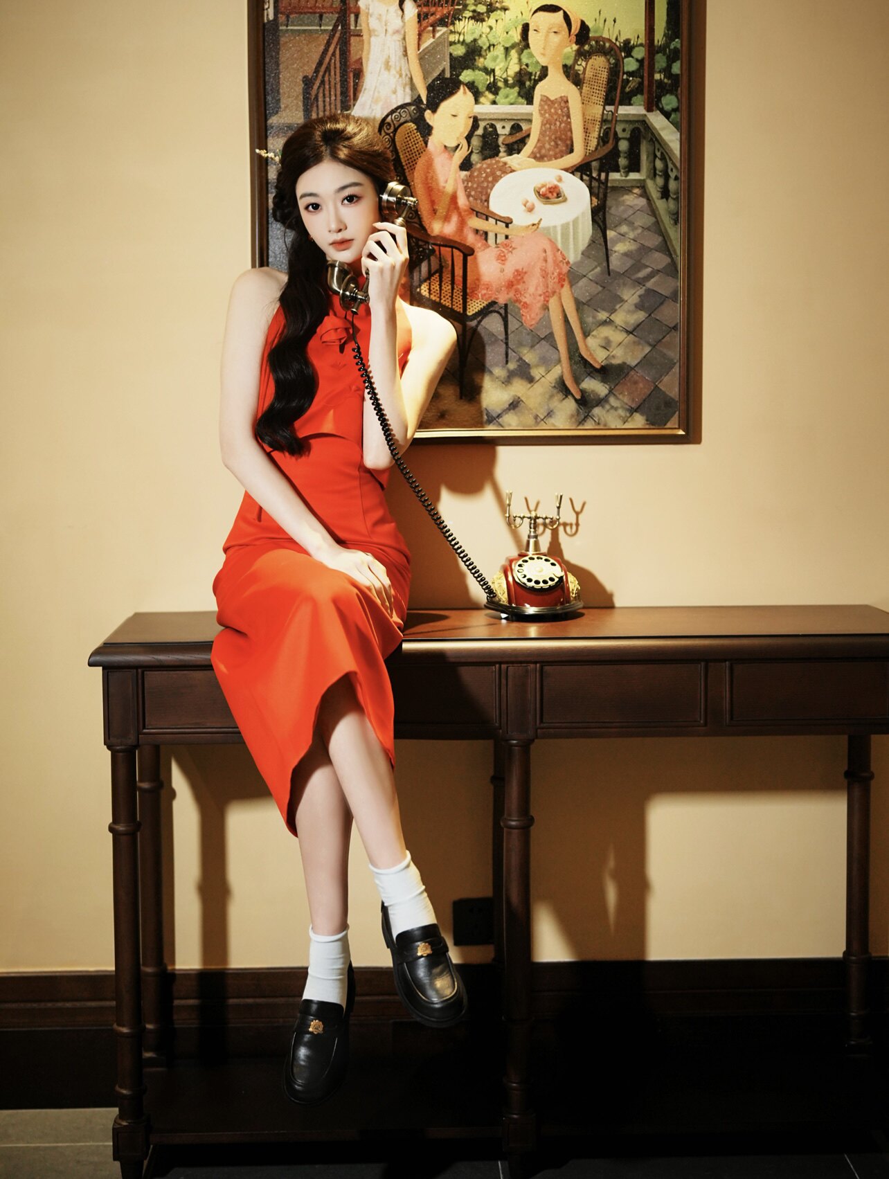 天美意teenmix王玉雯同款金色徽章常青藤乐福鞋：厚底真皮的学院复古美学